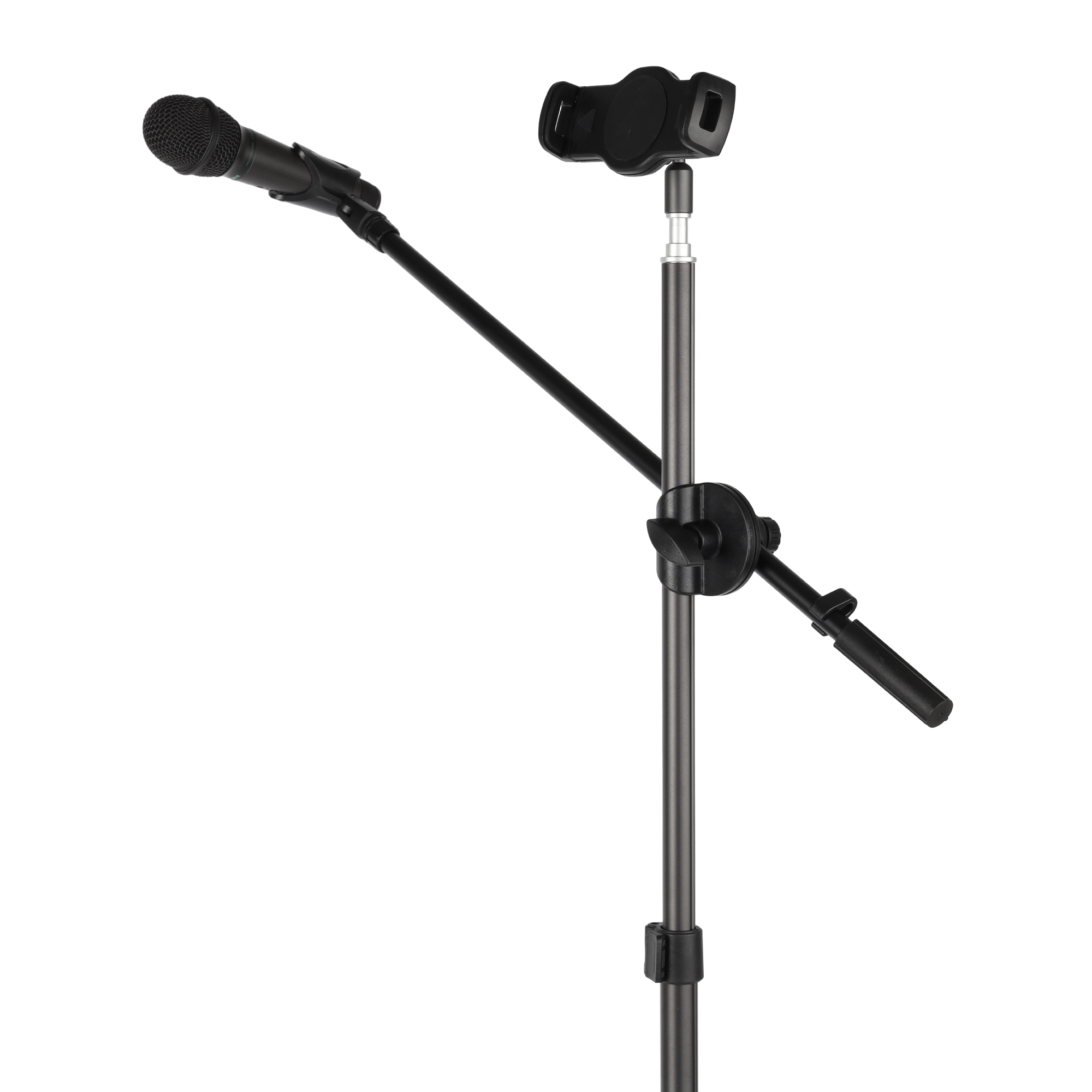 ayex flexibles Mikrofonstativ mit Halter Tablet Smartphonehalterung 1/4 Zoll Spigot Adapter