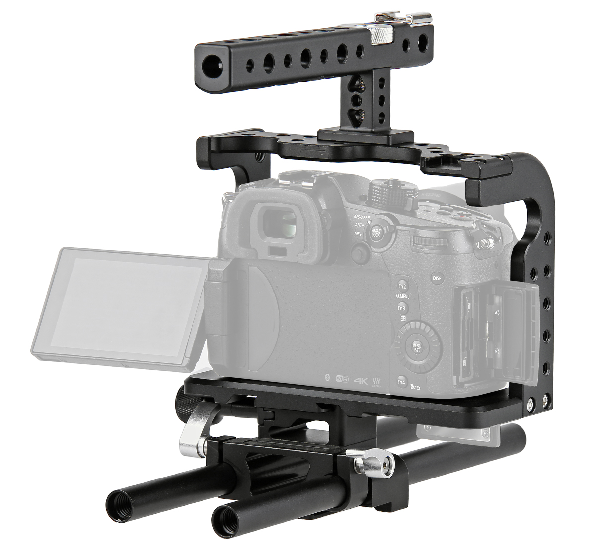 ayex Schulterstativ Rig-Set inkl. Kamera Cage C7 für Panasonic Lumix DMC-GH5 ayex Schulterstativ Rig-Set inkl. Kamera Cage C7 für Panasonic Lumix DMC-GH5
