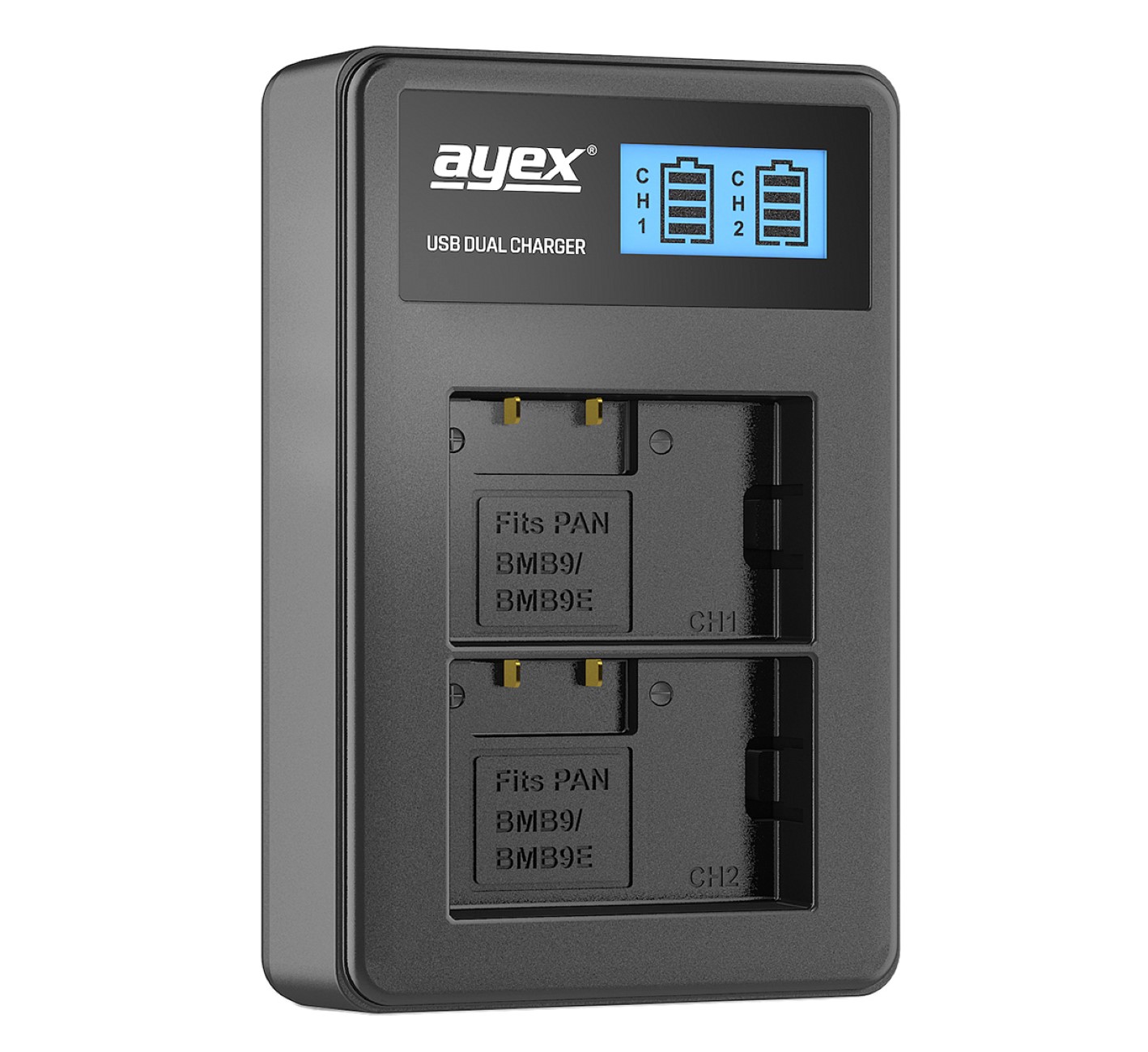 USB Dual Ladegerät für Panasonic DMW-BMB9 DMW-BMB9E Akkus beleuchtetes Display Ladestandanzeige USB Dual Ladegerät für Panasonic DMW-BMB9 DMW-BMB9E Akkus beleuchtetes Display Ladestandanzeige