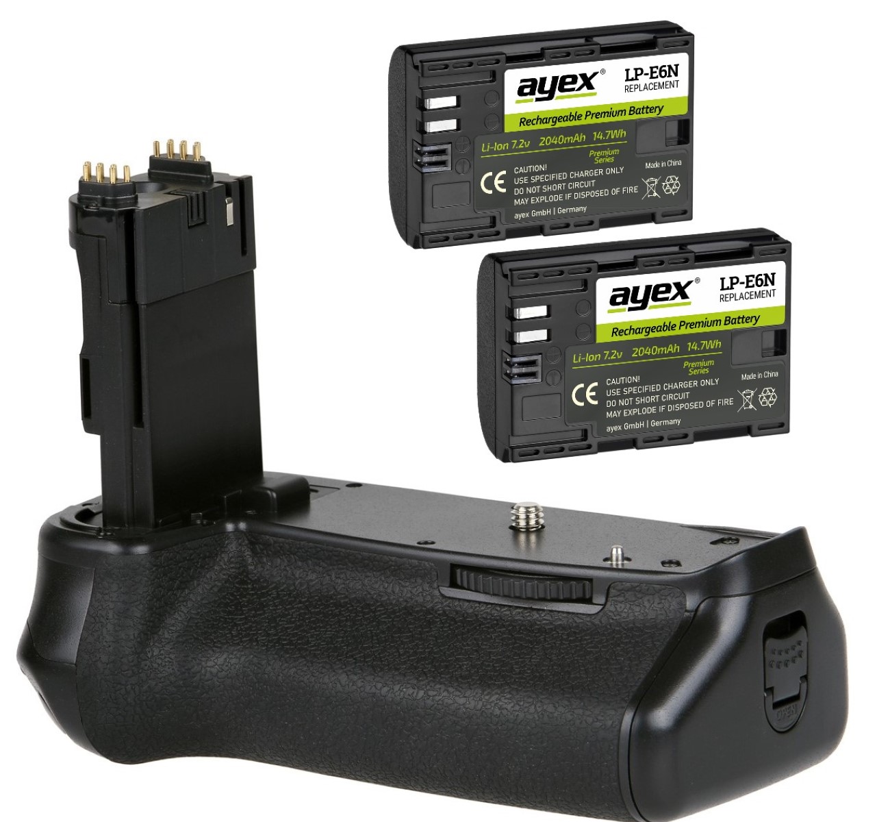 Batteriegriff Set für Canon EOS 6D Mark II + 2x LP-E6N Akku wie BG-E21 Batteriegriff Set für Canon EOS 6D Mark II + 2x LP-E6N Akku wie BG-E21
