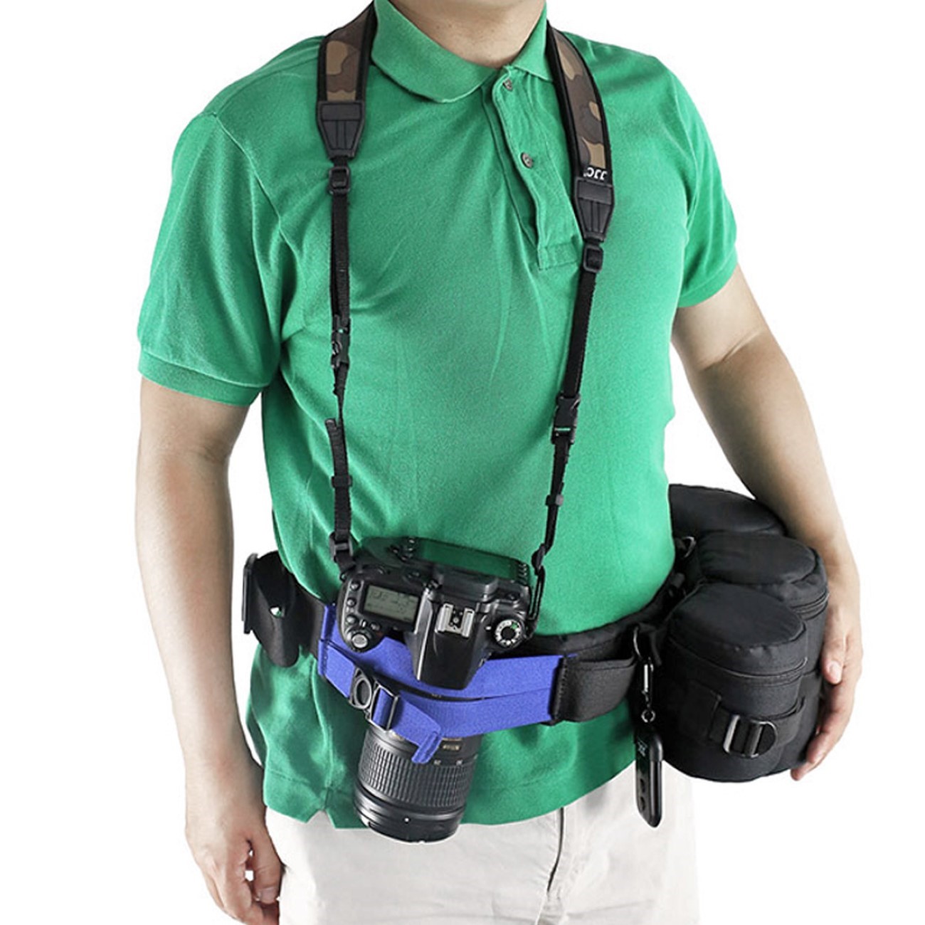 Verstellbarer Fotogürtel für Objektivtaschen und Zubehör Verstellbarer Fotogürtel für Objektivtaschen und Zubehör