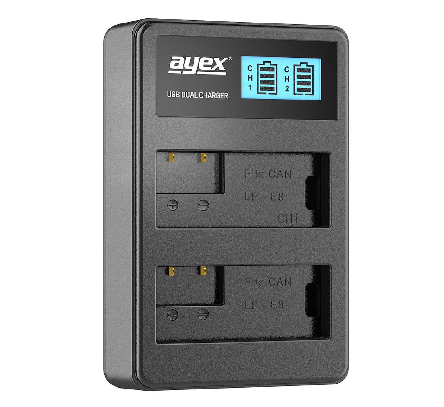 ayex Power Set mit 2x LP-E8 Akku für Canon + 1x USB Dual Ladegerät zB Canon EOS 700D 650D 600D 550D ayex Power Set mit 2x LP-E8 Akku für Canon + 1x USB Dual Ladegerät zB Canon EOS 700D 650D 600D 550D