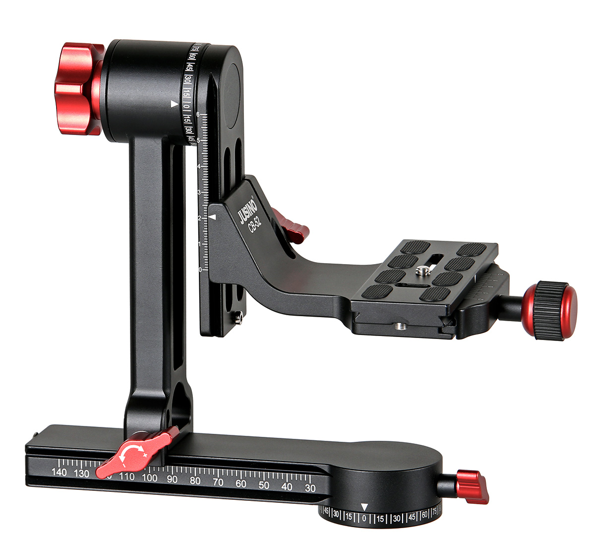 JUSINO Gimbal schwenkbarer Stativkopf für große Objektive inkl. gepolsterter Tasche CB-52 JUSINO Gimbal schwenkbarer Stativkopf für große Objektive inkl. gepolsterter Tasche CB-52