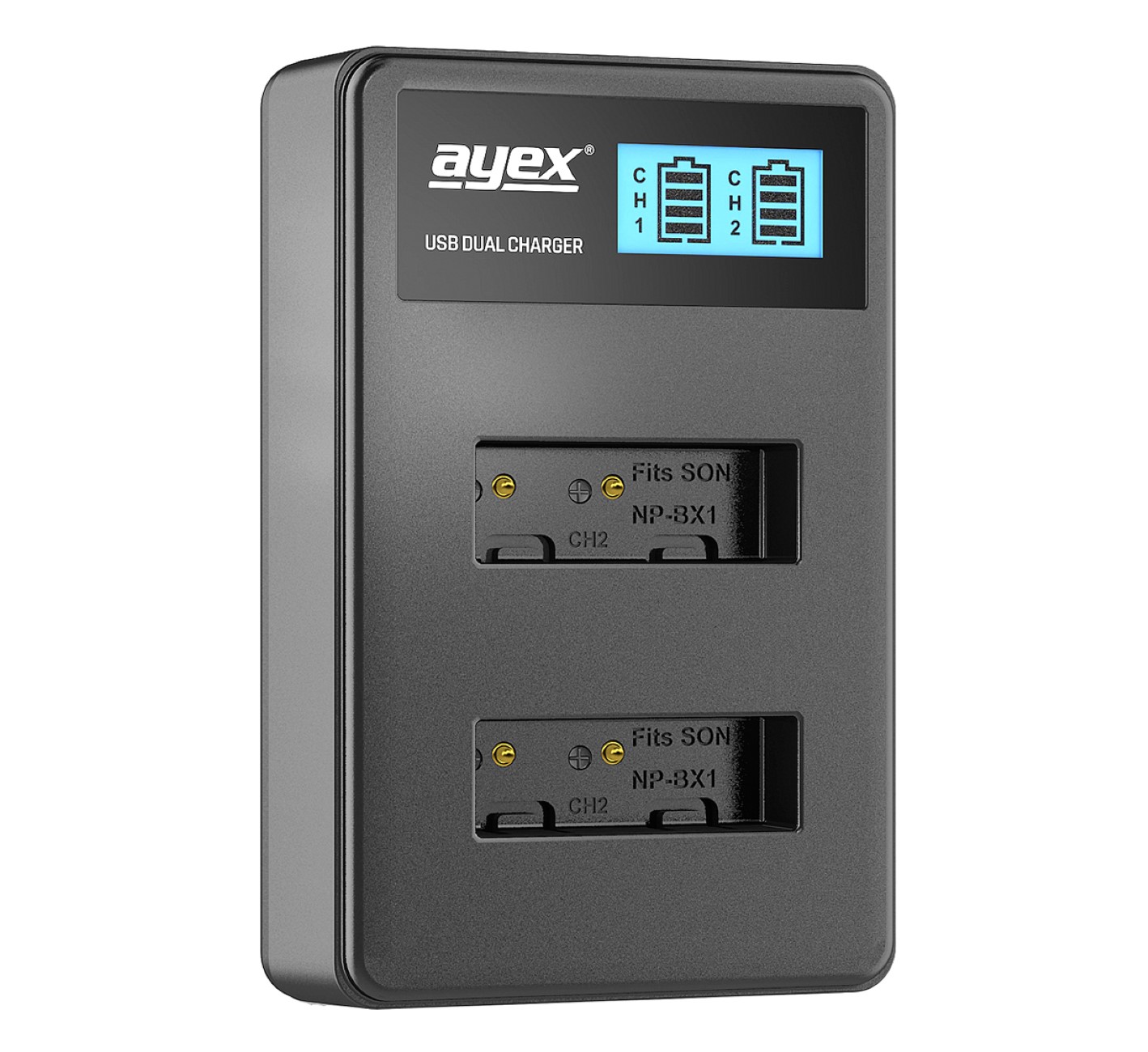 USB Dual Ladegerät für Sony NP-BX1 Akkus beleuchtetes Display Ladestandanzeige USB Dual Ladegerät für Sony NP-BX1 Akkus beleuchtetes Display Ladestandanzeige