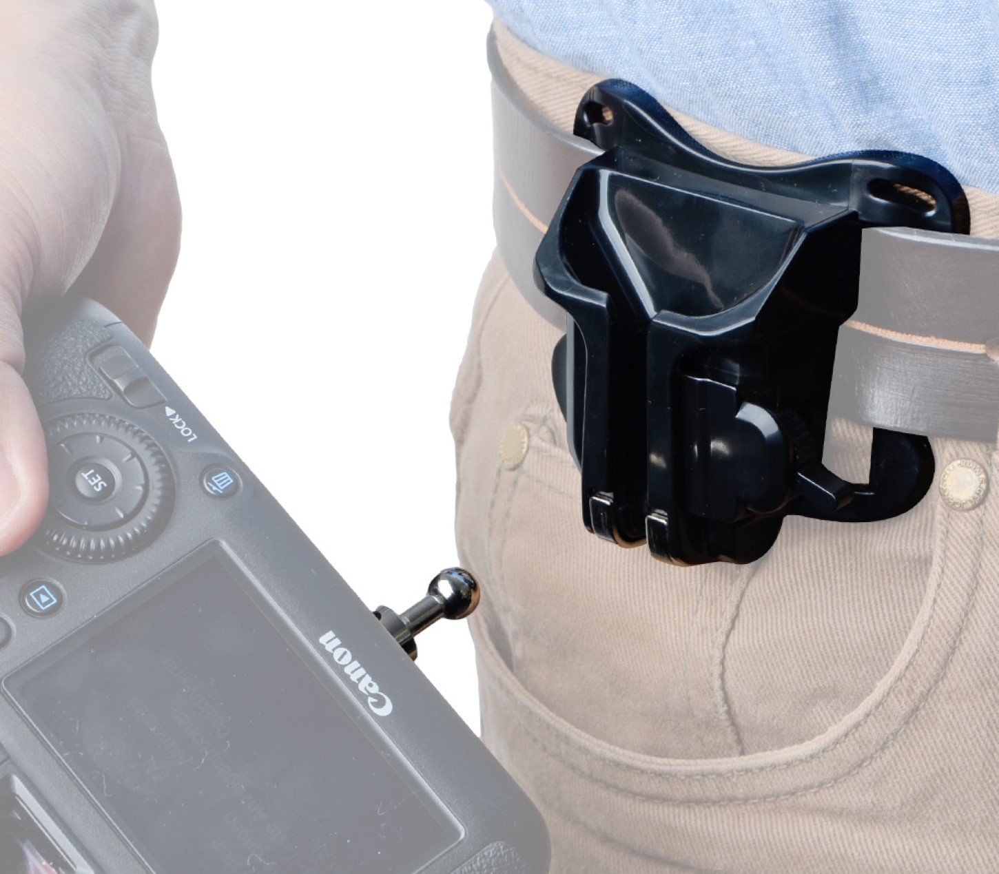 Kamera Holster Gürtelhalterung mit 1/4 Zoll Schraube Sicherheitsverriegelung für Kameras bis 1,2 kg Kamera Holster Gürtelhalterung mit 1/4 Zoll Schraube Sicherheitsverriegelung für Kameras bis 1,2 kg