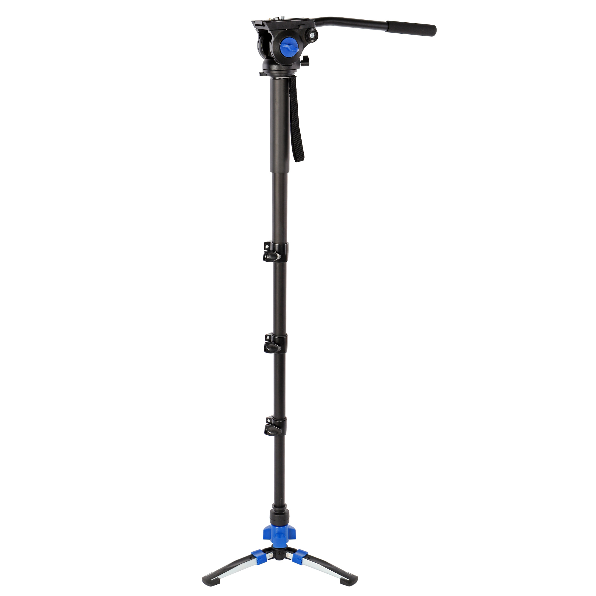 Video-Monopod mit Fluid-Kopf & Standspinne – 190 cm Höhe, leicht & stabil, inkl. Tasche Video-Monopod mit Fluid-Kopf & Standspinne – 190 cm Höhe, leicht & stabil, inkl. Tasche