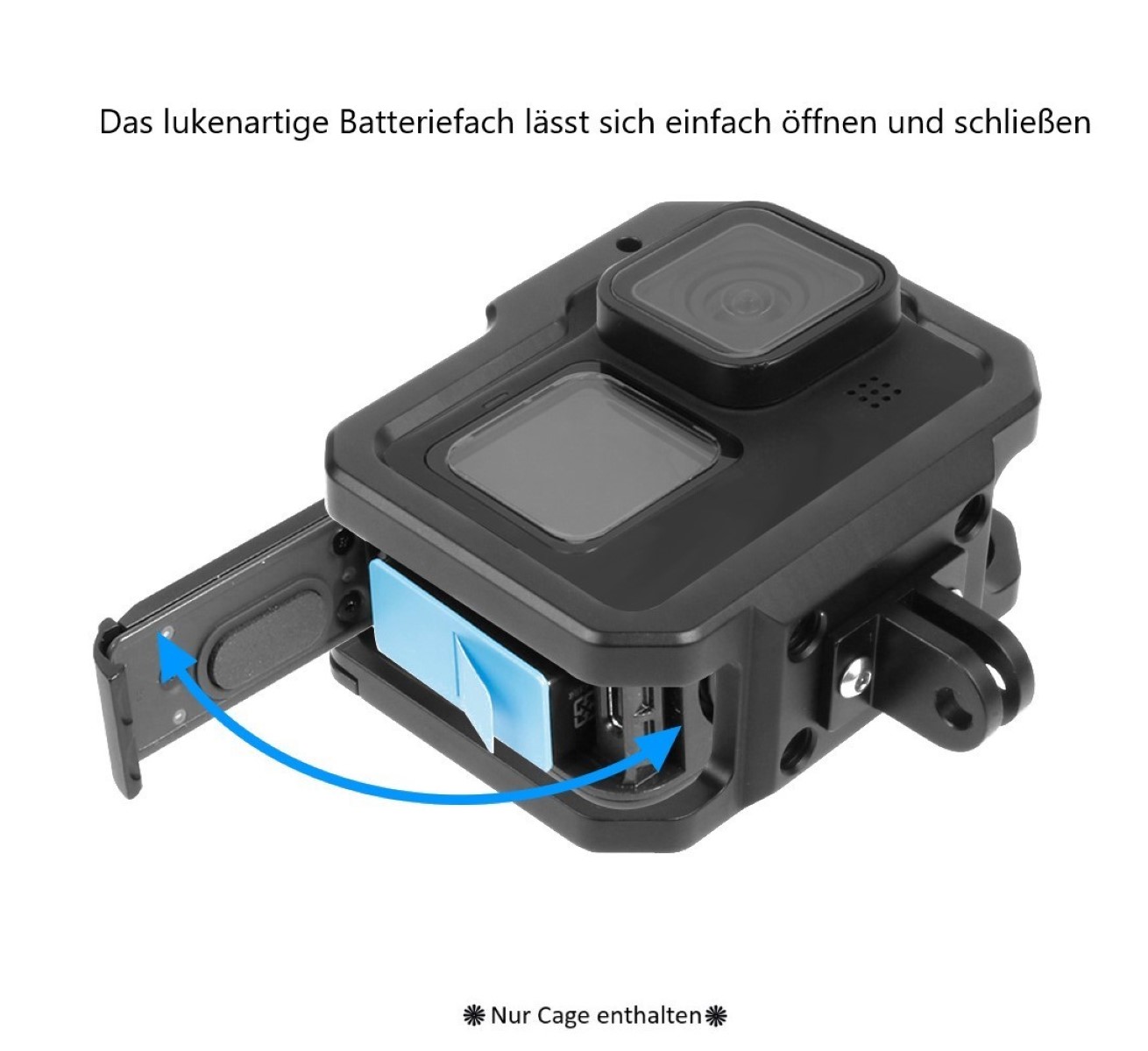 Schutzgehäuse Schutzrahmen Cage Passend für GoPro Hero 9 10 & 11 2 Hot-Shoe-Anschlüsse Schieberahmen Aluminium Schutzgehäuse Schutzrahmen Cage Passend für GoPro Hero 9 10 & 11 2 Hot-Shoe-Anschlüsse Schieberahmen Aluminium