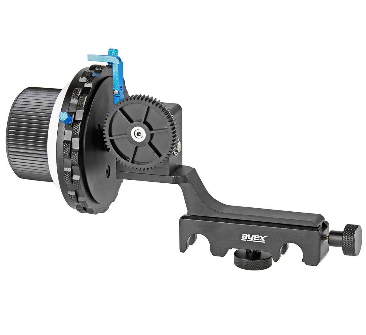 ayex Follow Focus F4, Schärfezieheinrichtung mit 2 Stoppern und Schnellwechsel-System ayex Follow Focus F4, Schärfezieheinrichtung mit 2 Stoppern und Schnellwechsel-System