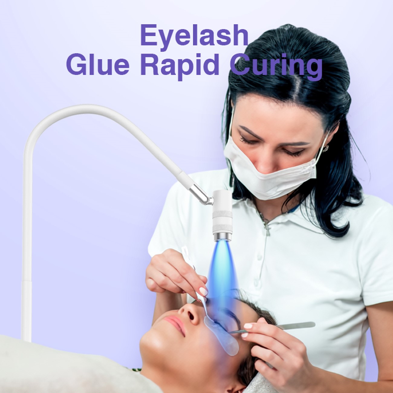 UV-Lash-Lampe Beauty Light 360° Touch-Dimmung 5 Lichtstufen Fußschalter Brille UV-Lash-Lampe Beauty Light 360° Touch-Dimmung 5 Lichtstufen Fußschalter Brille