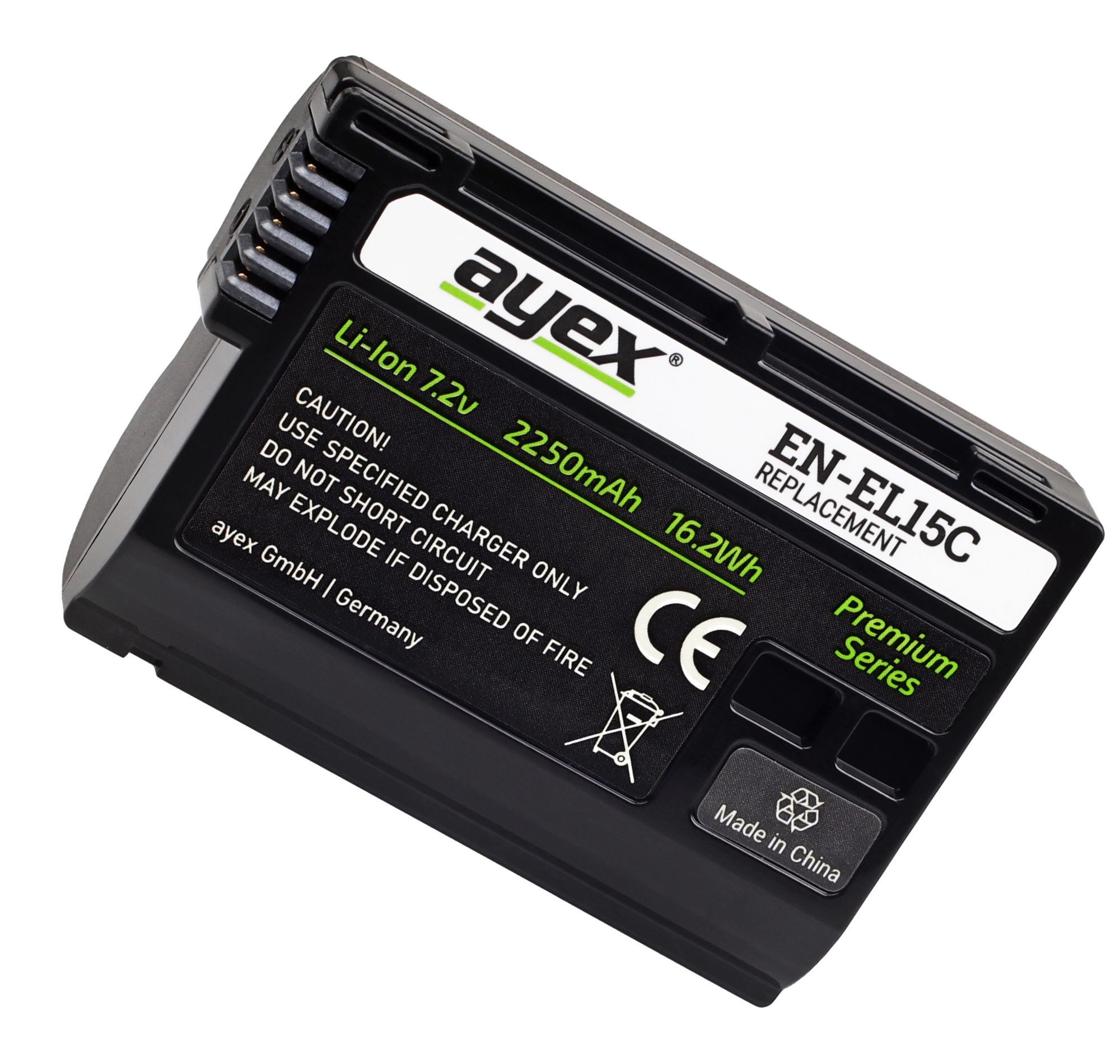 EN-EL15C Premium-Akku für zB Nikon Z7 II Z6 D7500 D7000 D850 D750 D610 D800E lange Laufzeit 2250mAh EN-EL15C Premium-Akku für zB Nikon Z7 II Z6 D7500 D7000 D850 D750 D610 D800E lange Laufzeit 2250mAh
