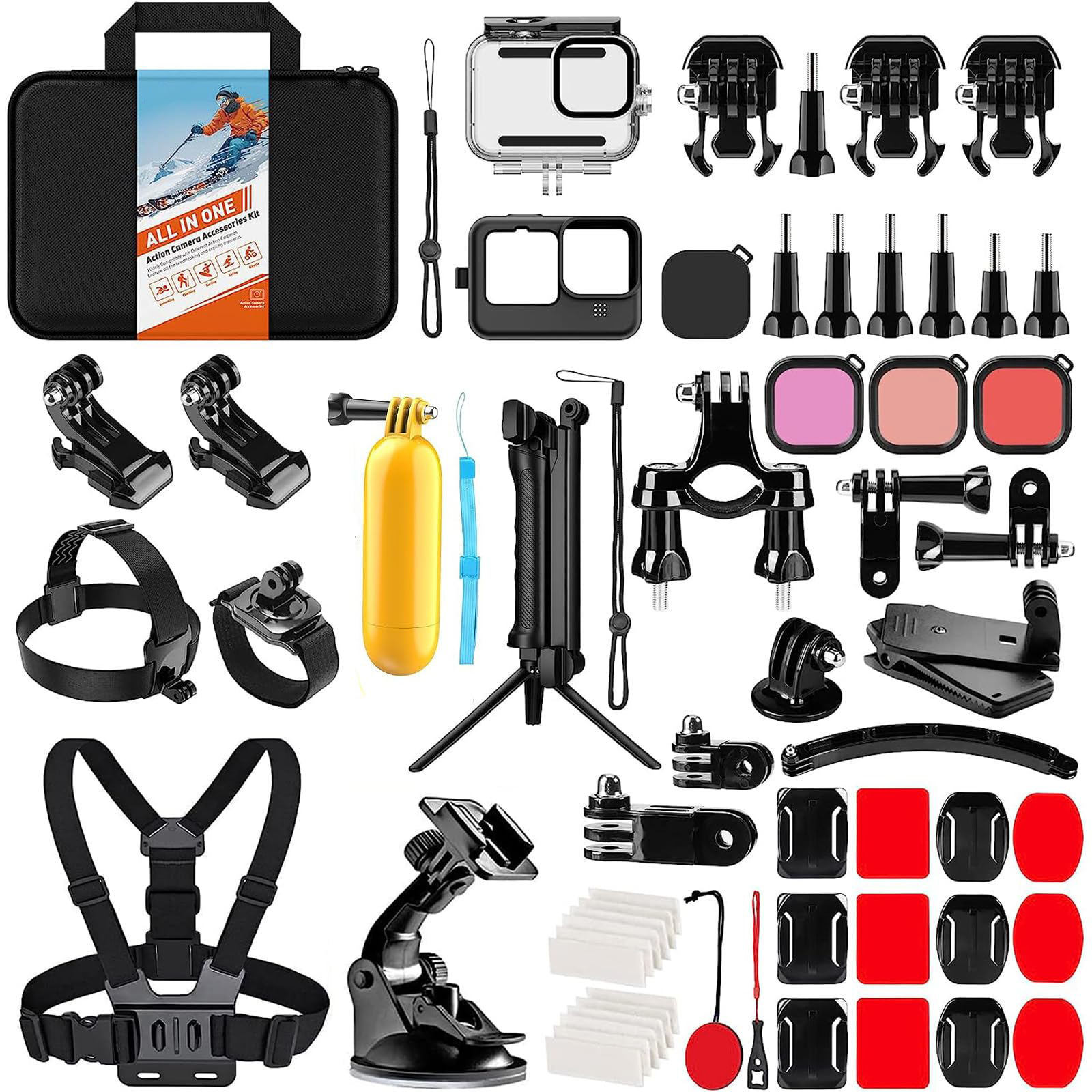 ayex GoPro Accessory Kit All-in-One Lösung für Ihre Abenteuer (Hero 11 10 & 9) ayex GoPro Accessory Kit All-in-One Lösung für Ihre Abenteuer (Hero 11 10 & 9)