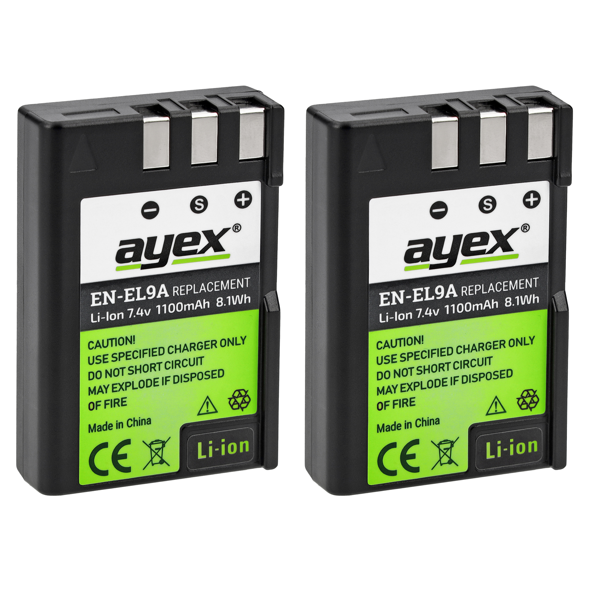 EN-EL9a Akku 2 Stück für zB Nikon D40 D40X D60 D3000 D5000 integrierter Infochip EN-EL9a Akku 2 Stück für zB Nikon D40 D40X D60 D3000 D5000 integrierter Infochip