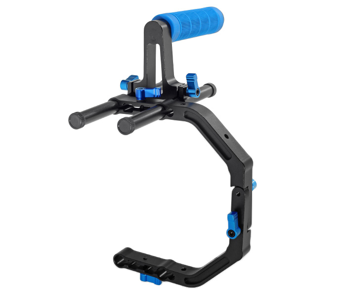 ayex Profi DSLR Rig-Komplett-Set - Rig DR4 + Follow Focus F1 + MatteBox M3 + Pro C-Arm mit Griff ayex Profi DSLR Rig-Komplett-Set - Rig DR4 + Follow Focus F1 + MatteBox M3 + Pro C-Arm mit Griff
