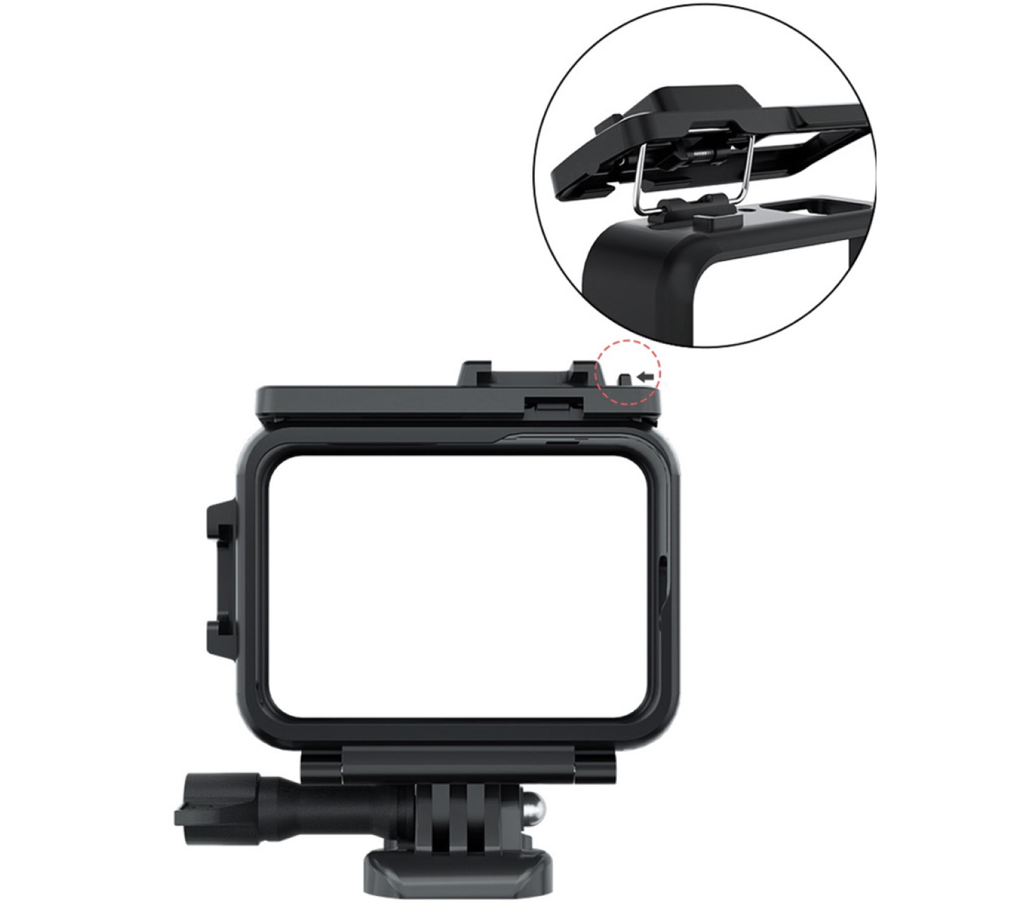 Schutzgehäuse Schutzrahmen Case Für GoPro Hero 9, 10 & 11 Robuster Case mit Blitzschuh und Schieberahmen Schutzgehäuse Schutzrahmen Case Für GoPro Hero 9, 10 & 11 Robuster Case mit Blitzschuh und Schieberahmen