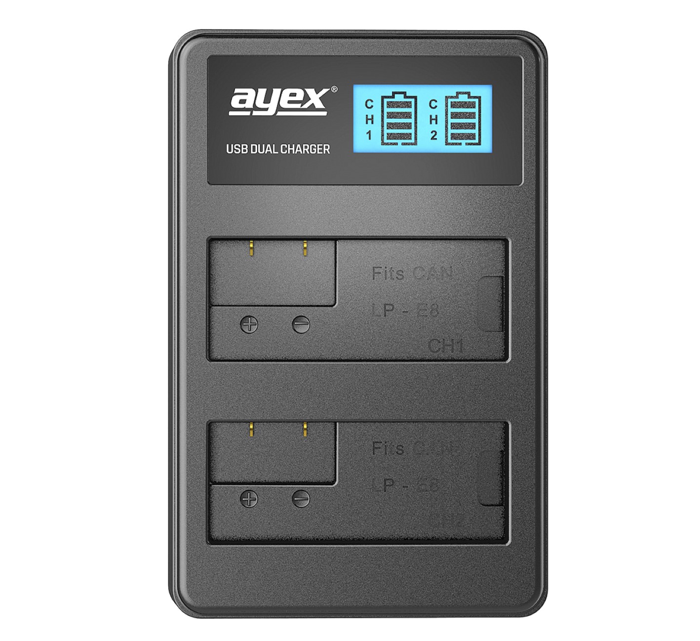 USB Dual Ladegerät für Canon LP-E8 Akkus beleuchtetes Display Ladestandanzeige USB Dual Ladegerät für Canon LP-E8 Akkus beleuchtetes Display Ladestandanzeige