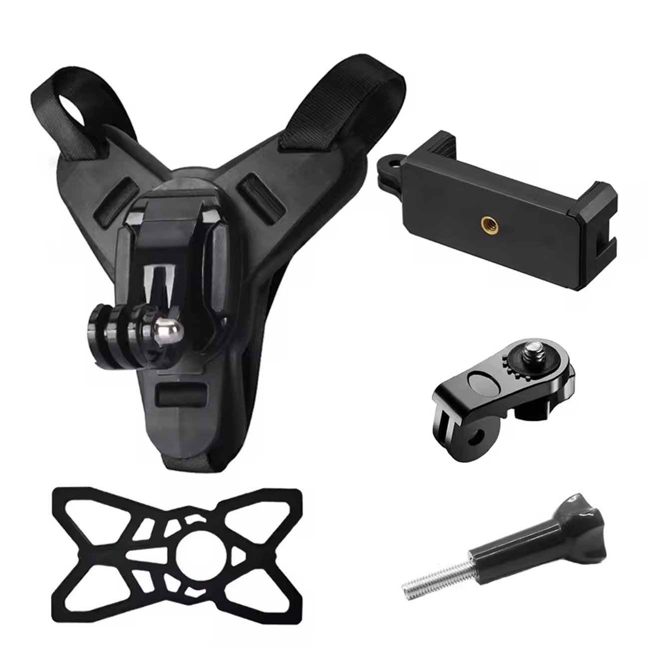 Chin Strap Mount verstellbare Kinnriemen-Halterung für GoPro & DJI Osmo Actionkameras Chin Strap Mount verstellbare Kinnriemen-Halterung für GoPro & DJI Osmo Actionkameras
