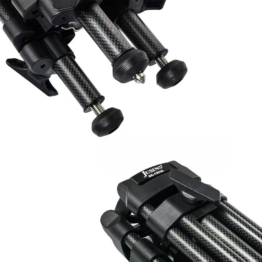 JUSINO Hochwertiges Karbon Video-Stativ bis 150cm Höhe 18kg Tragfähigkeit gepolsterte Tasche B-Ware JUSINO Hochwertiges Karbon Video-Stativ bis 150cm Höhe 18kg Tragfähigkeit gepolsterte Tasche B-Ware