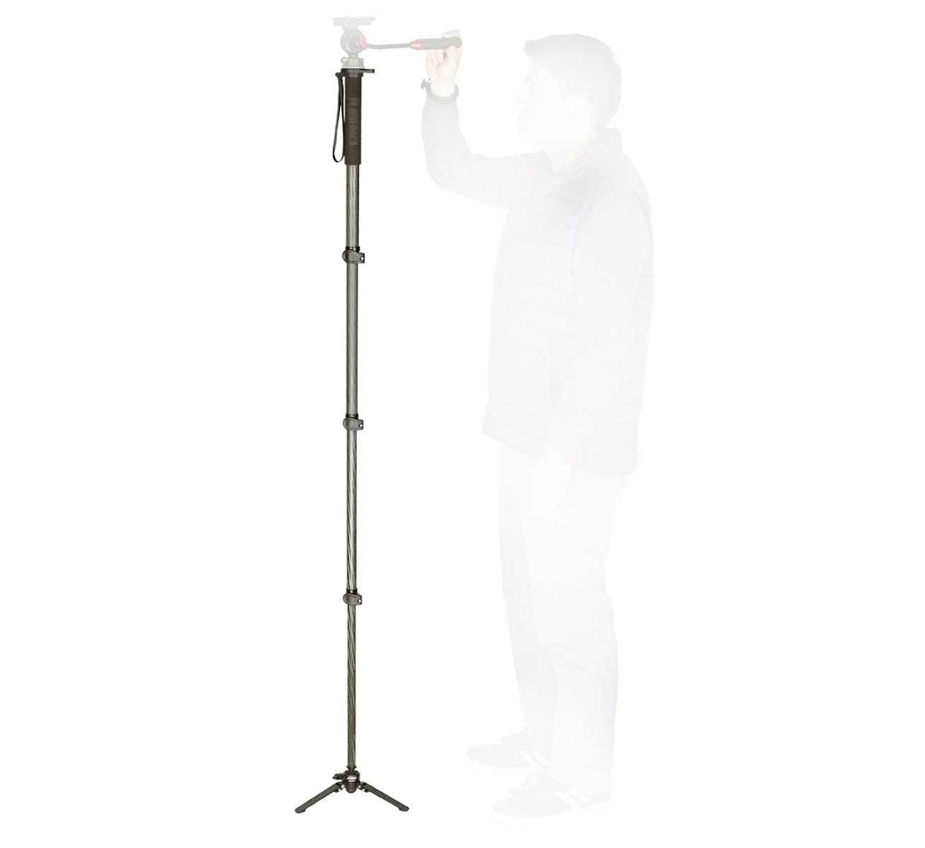 JUSINO Karbon Monopod Standspinne Tischstativ-Funktion bis 164cm 10kg Schnellspann-Clips VM-284C JUSINO Karbon Monopod Standspinne Tischstativ-Funktion bis 164cm 10kg Schnellspann-Clips VM-284C