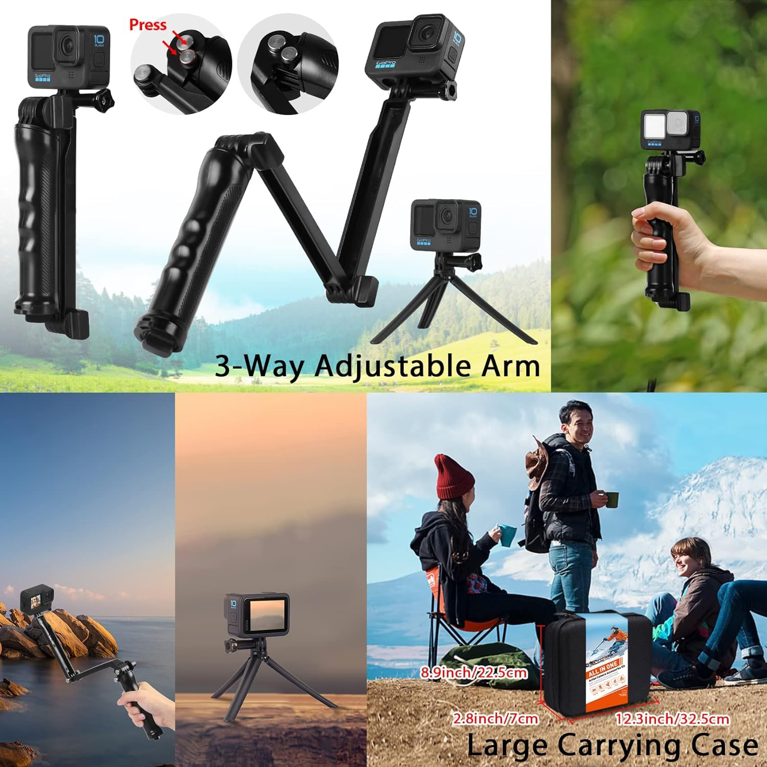 ayex GoPro Accessory Kit All-in-One Lösung für Ihre Abenteuer (Hero 11 10 & 9) ayex GoPro Accessory Kit All-in-One Lösung für Ihre Abenteuer (Hero 11 10 & 9)