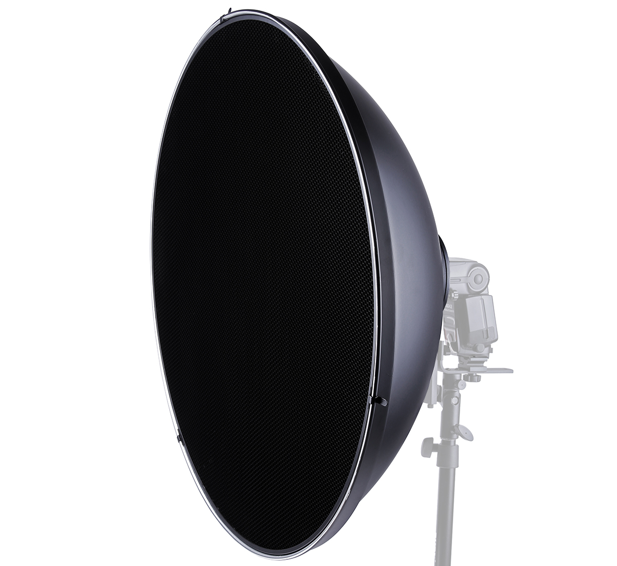 Beauty Dish Lichtformer für Bowens 70cm mit Wabenvorsatz und Diffusor Beauty Dish Lichtformer für Bowens 70cm mit Wabenvorsatz und Diffusor