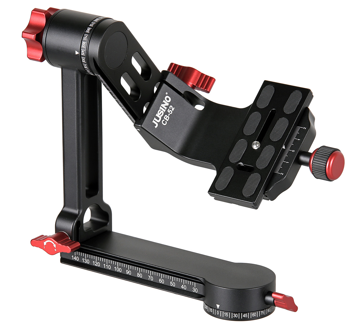 JUSINO Gimbal schwenkbarer Stativkopf für große Objektive inkl. gepolsterter Tasche CB-52 JUSINO Gimbal schwenkbarer Stativkopf für große Objektive inkl. gepolsterter Tasche CB-52