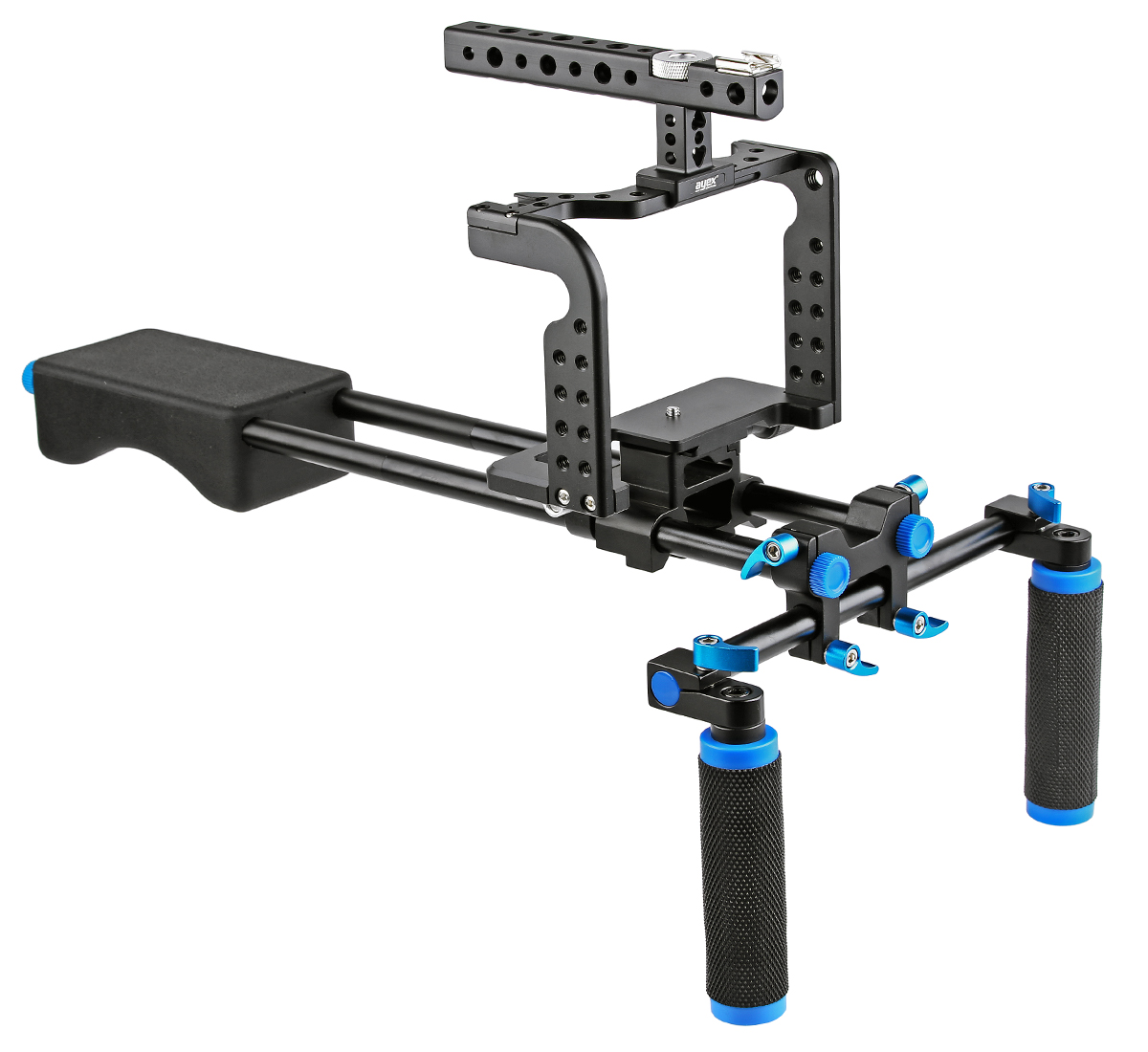 ayex Schulterstativ Rig-Set inkl. Kamera Cage C7 für Panasonic Lumix DMC-GH5 ayex Schulterstativ Rig-Set inkl. Kamera Cage C7 für Panasonic Lumix DMC-GH5