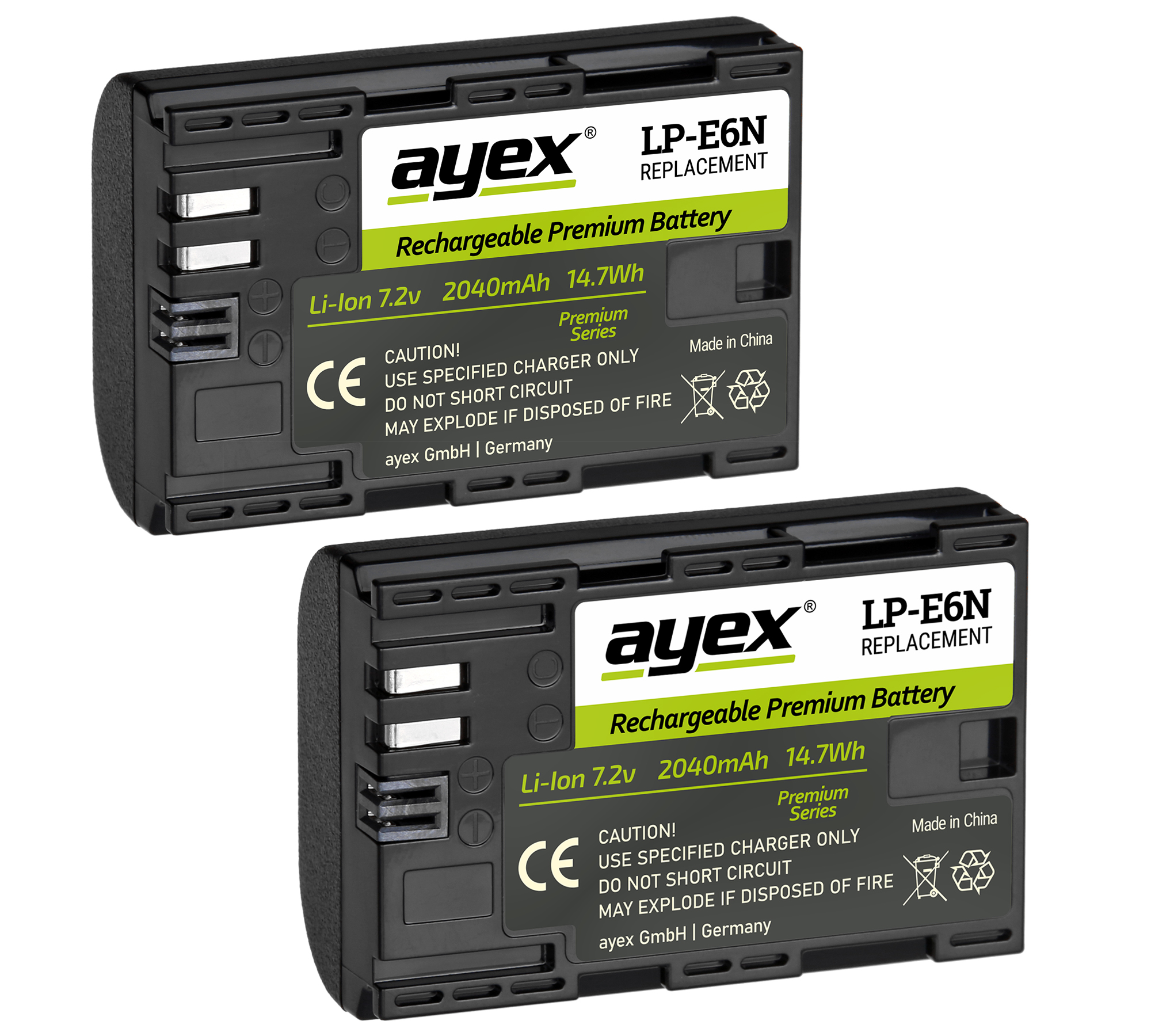 Batteriegriff Set für Canon EOS 60D 60Da + 2x LP-E6N Akku wie BG-E9