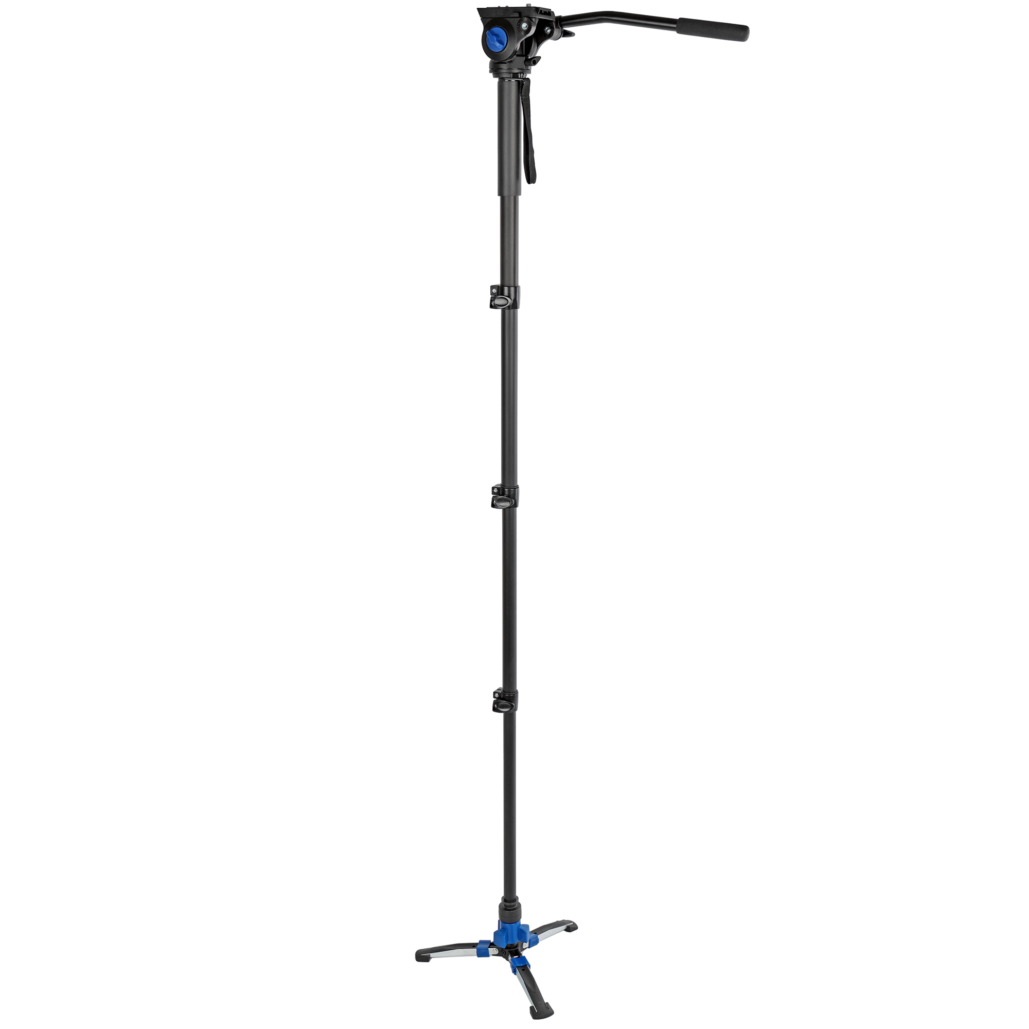 Video-Monopod mit Fluid-Kopf & Standspinne – 190 cm Höhe, leicht & stabil, inkl. Tasche Video-Monopod mit Fluid-Kopf & Standspinne – 185cm Höhe, leicht & stabil, inkl. Tasche