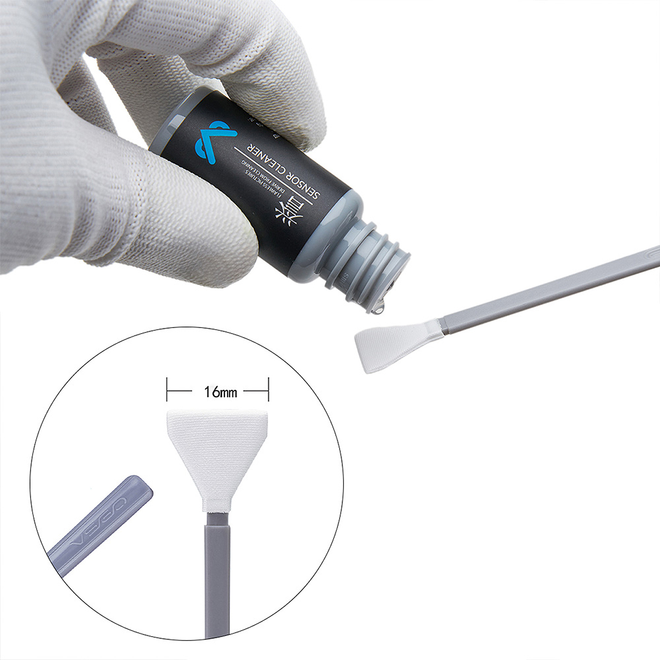 VS-S02-E APS-C Digital Camera Sensor Cleaning Kit Clean Swab × 10 für Kamerareinigung