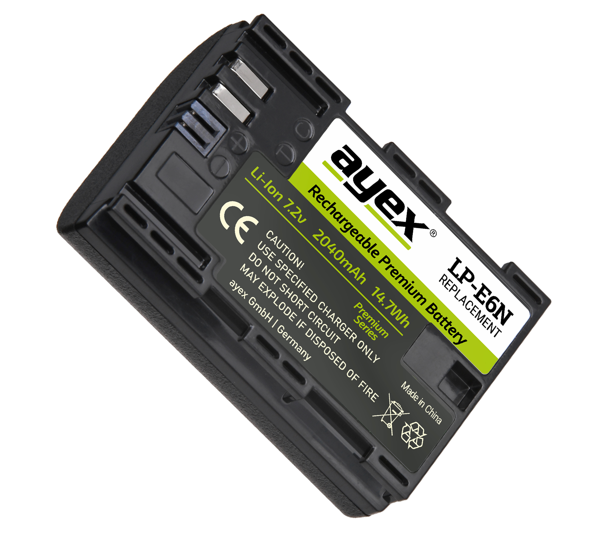 LP-E6N Akku für zB Canon EOS R 5D Mark IV 6D Mark II 7D Mark II 80D 90D Leistungsstark 2040mAh