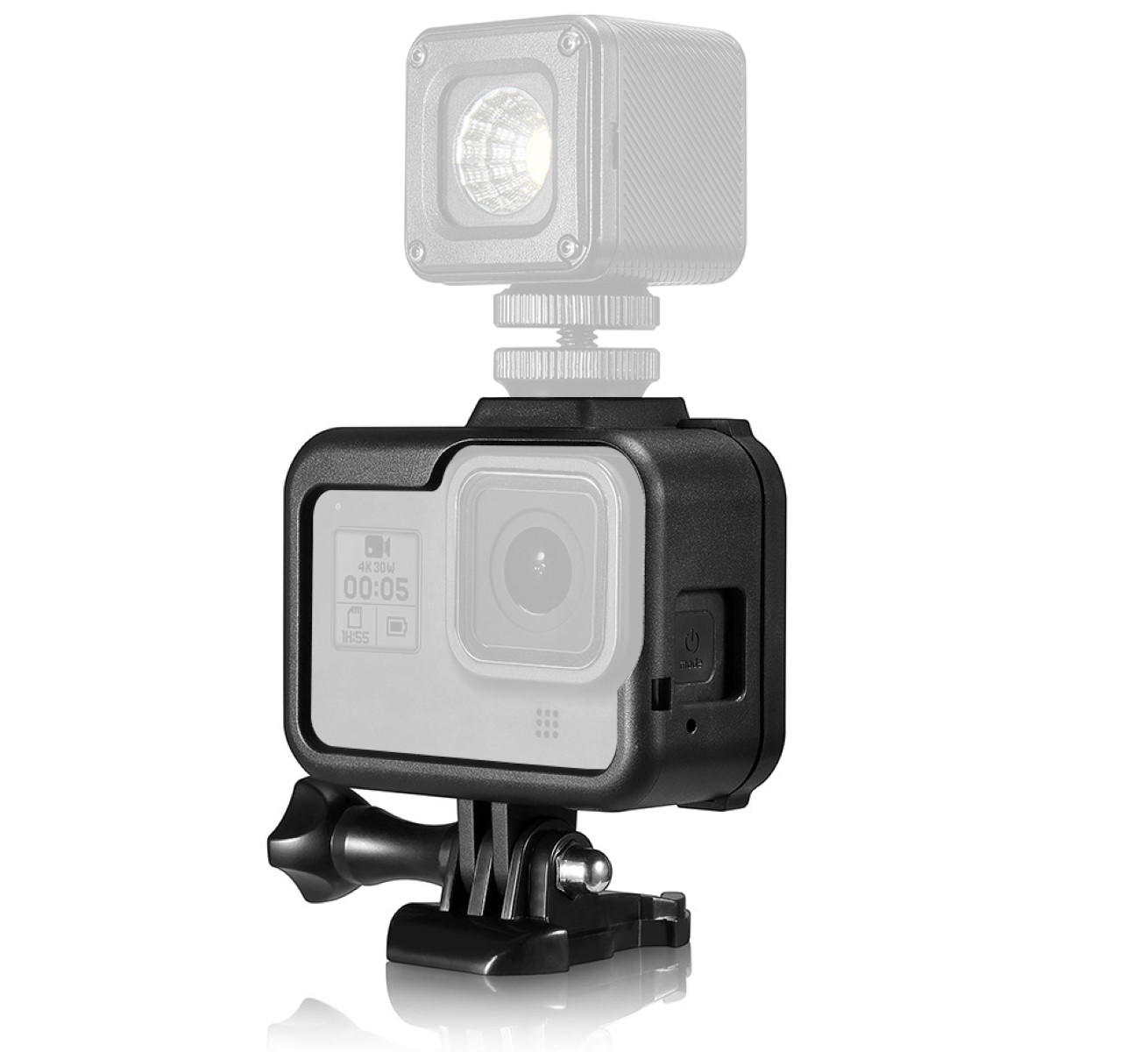 Schutzgehäuse Schutzrahmen Case Für GoPro Hero 8 Robuster Case mit Blitzschuh und Schieberahmen Schutzgehäuse Schutzrahmen Case Für GoPro Hero 8 Robuster Case mit Blitzschuh und Schieberahmen