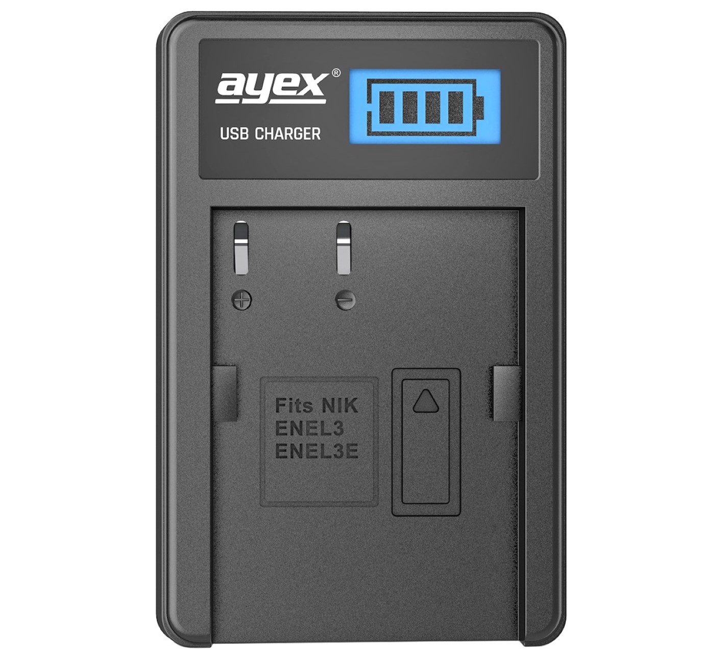 USB Ladegerät für Nikon EN-EL3 EN-EL3e Akkus beleuchtetes Display Ladestandanzeige USB Ladegerät für Nikon EN-EL3 EN-EL3e Akkus beleuchtetes Display Ladestandanzeige
