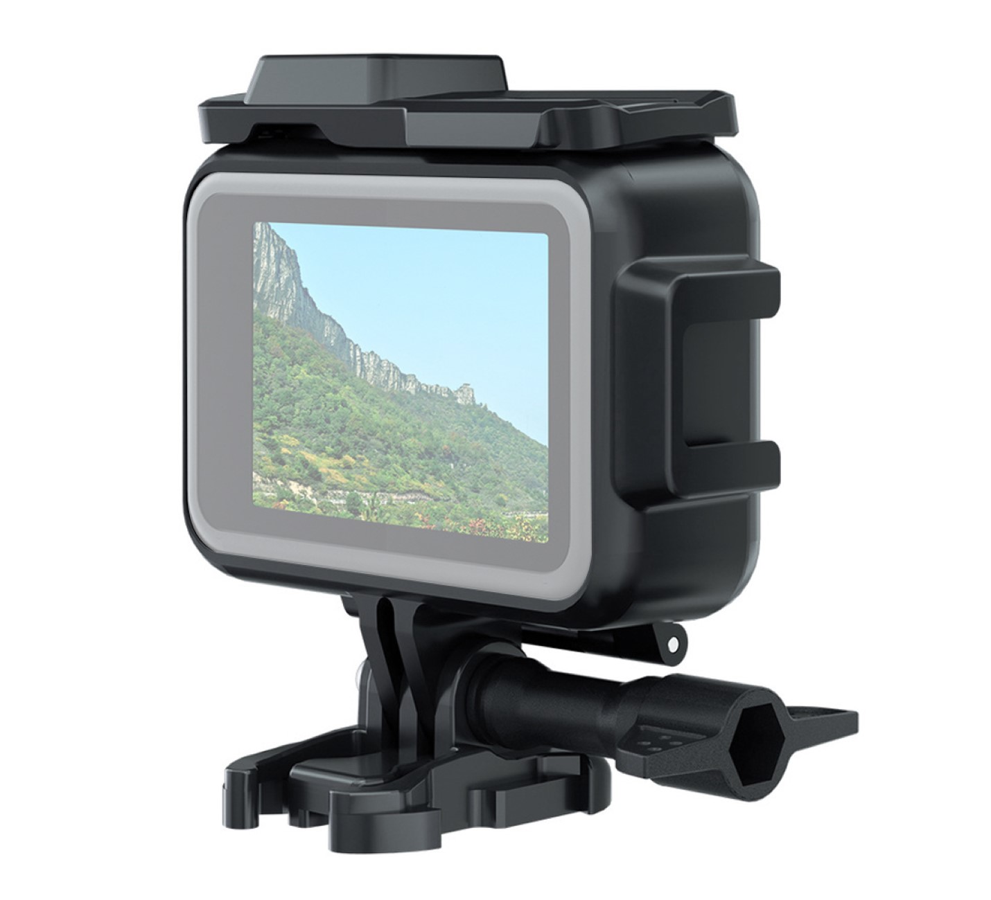Schutzgehäuse Schutzrahmen Case Für GoPro Hero 9, 10 & 11 Robuster Case mit Blitzschuh und Schieberahmen Schutzgehäuse Schutzrahmen Case Für GoPro Hero 9, 10 & 11 Robuster Case mit Blitzschuh und Schieberahmen