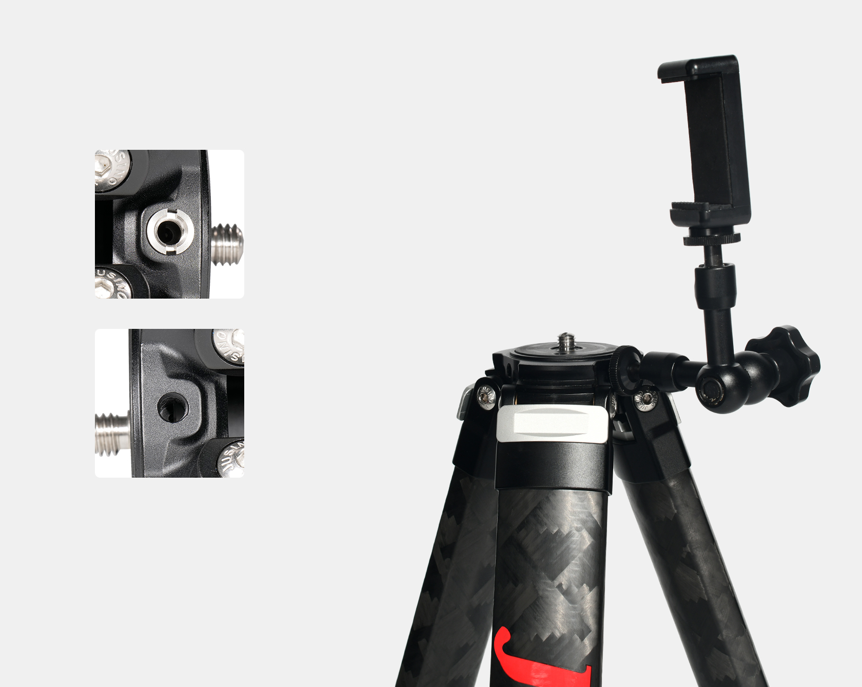 JUSINO Karbon Profi-Videostativ Tripod bis 130cm 18kg belastbar Transporttasche KA-50 JUSINO Karbon Profi-Videostativ Tripod bis 130cm 18kg belastbar Transporttasche KA-50