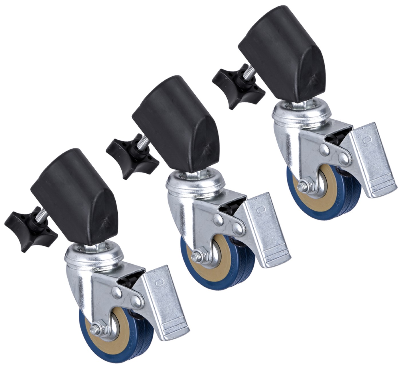 Stativrollen Pro 3er Set für Lampenstative mit Feststellbremsen ideal auf Holzböden Fliesen Teppich Stativrollen Pro 3er Set für Lampenstative mit Feststellbremsen ideal auf Holzböden Fliesen Teppich
