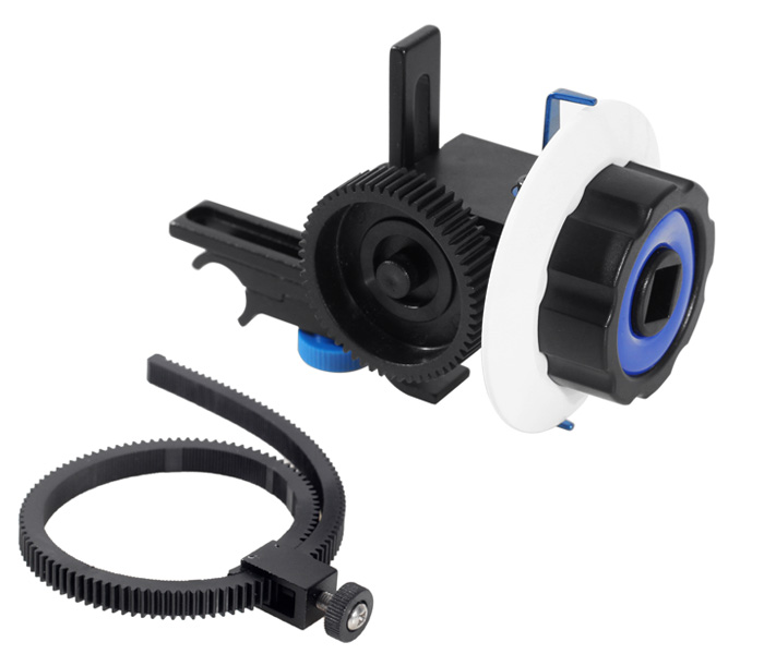 Schärfezieheinrichtung Follow Focus F0  mit Schnellspann + Zahnkranz für DSLR Rig Schärfezieheinrichtung Follow Focus F0  mit Schnellspann + Zahnkranz für DSLR Rig