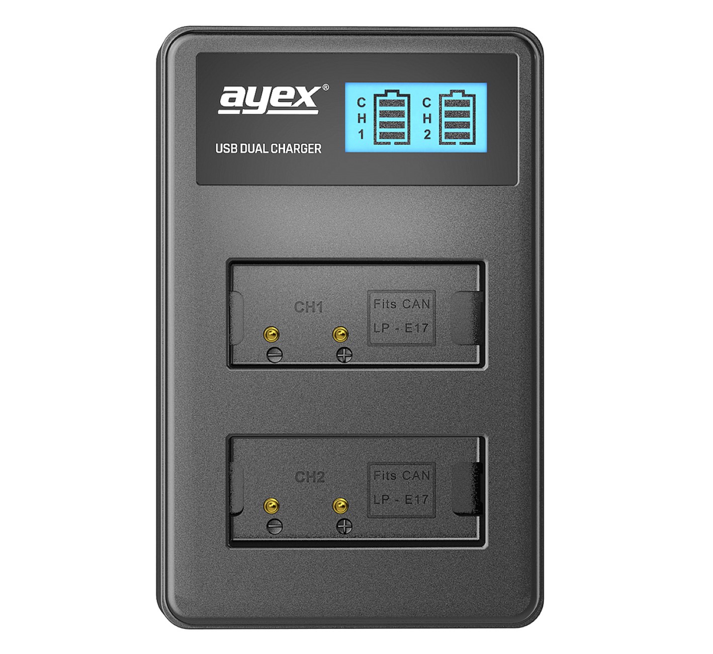 USB Dual Ladegerät für Canon LP-E17 Akkus beleuchtetes Display Ladestandanzeige USB Dual Ladegerät für Canon LP-E17 Akkus beleuchtetes Display Ladestandanzeige