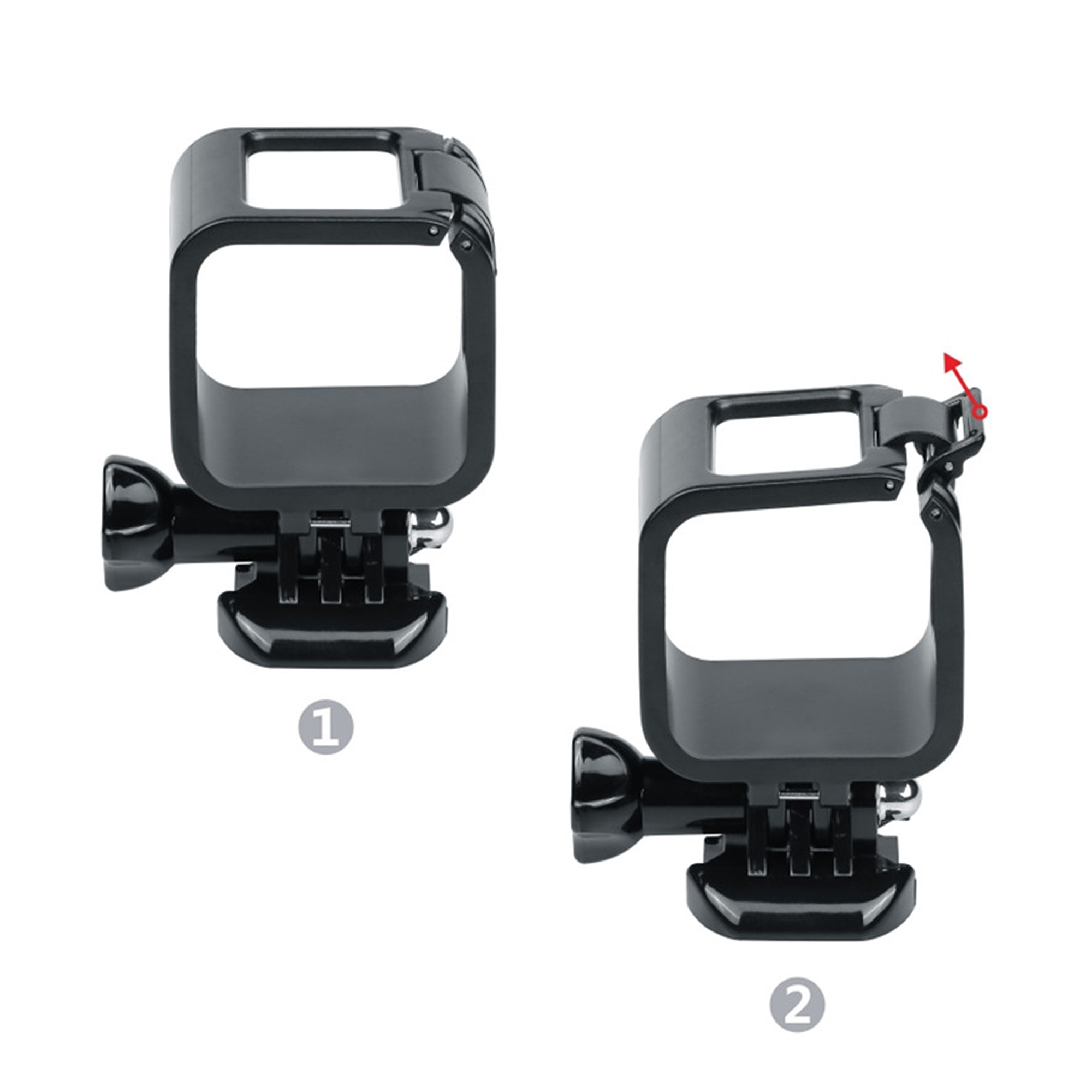 ayex Schutzgehäuse für GoPro Hero 4, Hero 5 leichter Schutzrahmen verstellbar mühelose Montage ayex Schutzgehäuse für GoPro Hero 4, Hero 5 leichter Schutzrahmen verstellbar mühelose Montage