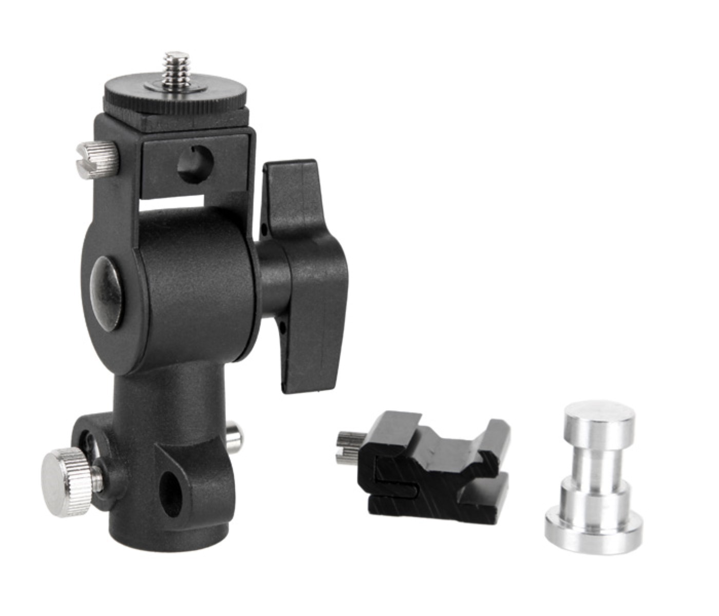 Blitz- und Schirmhalterung Schirmneiger mit Spigot- und Gewindeanschluss D Blitz- und Schirmhalterung Schirmneiger mit Spigot- und Gewindeanschluss D