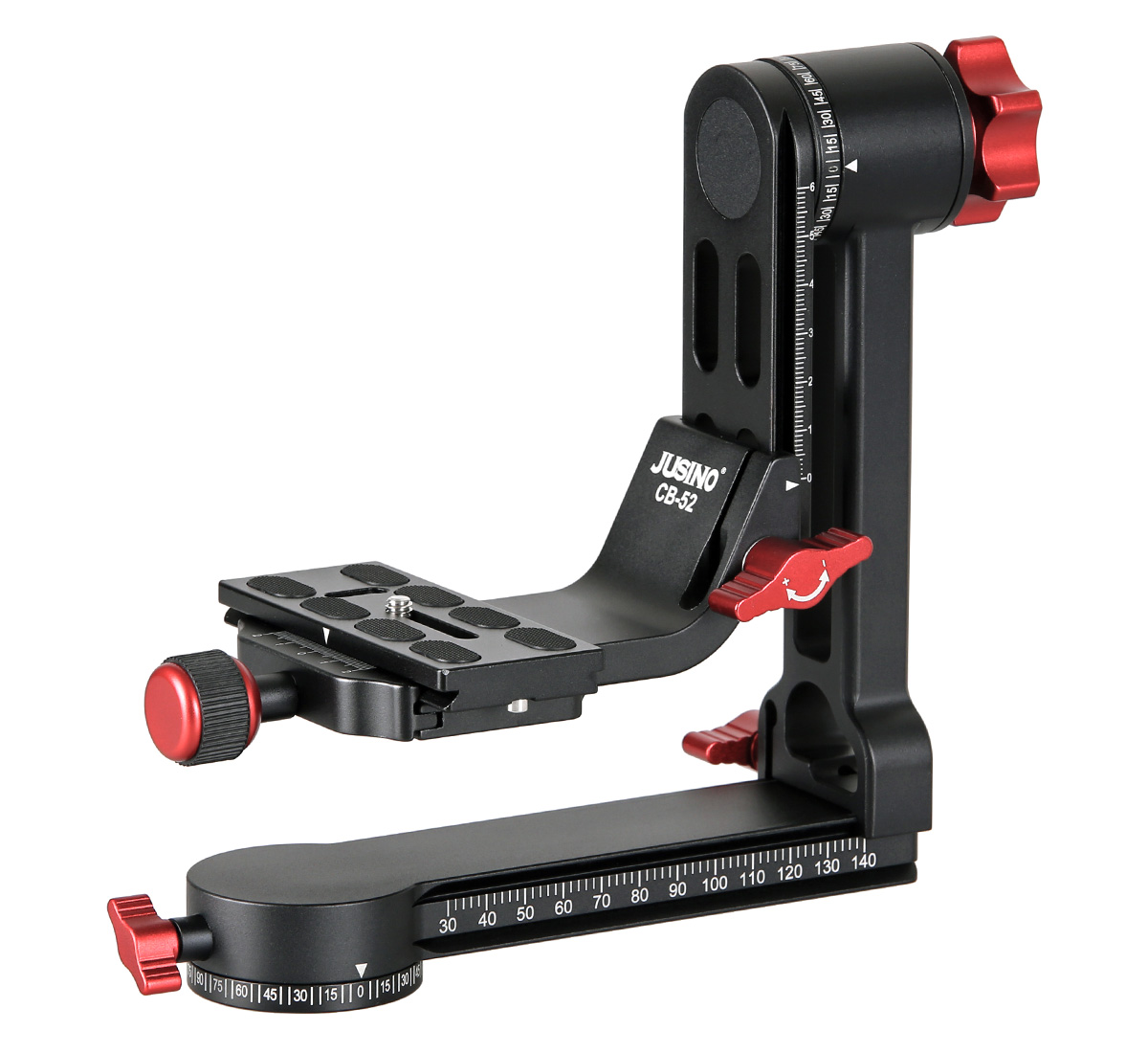 JUSINO Gimbal schwenkbarer Stativkopf für große Objektive inkl. gepolsterter Tasche CB-52 JUSINO Gimbal schwenkbarer Stativkopf für große Objektive inkl. gepolsterter Tasche CB-52