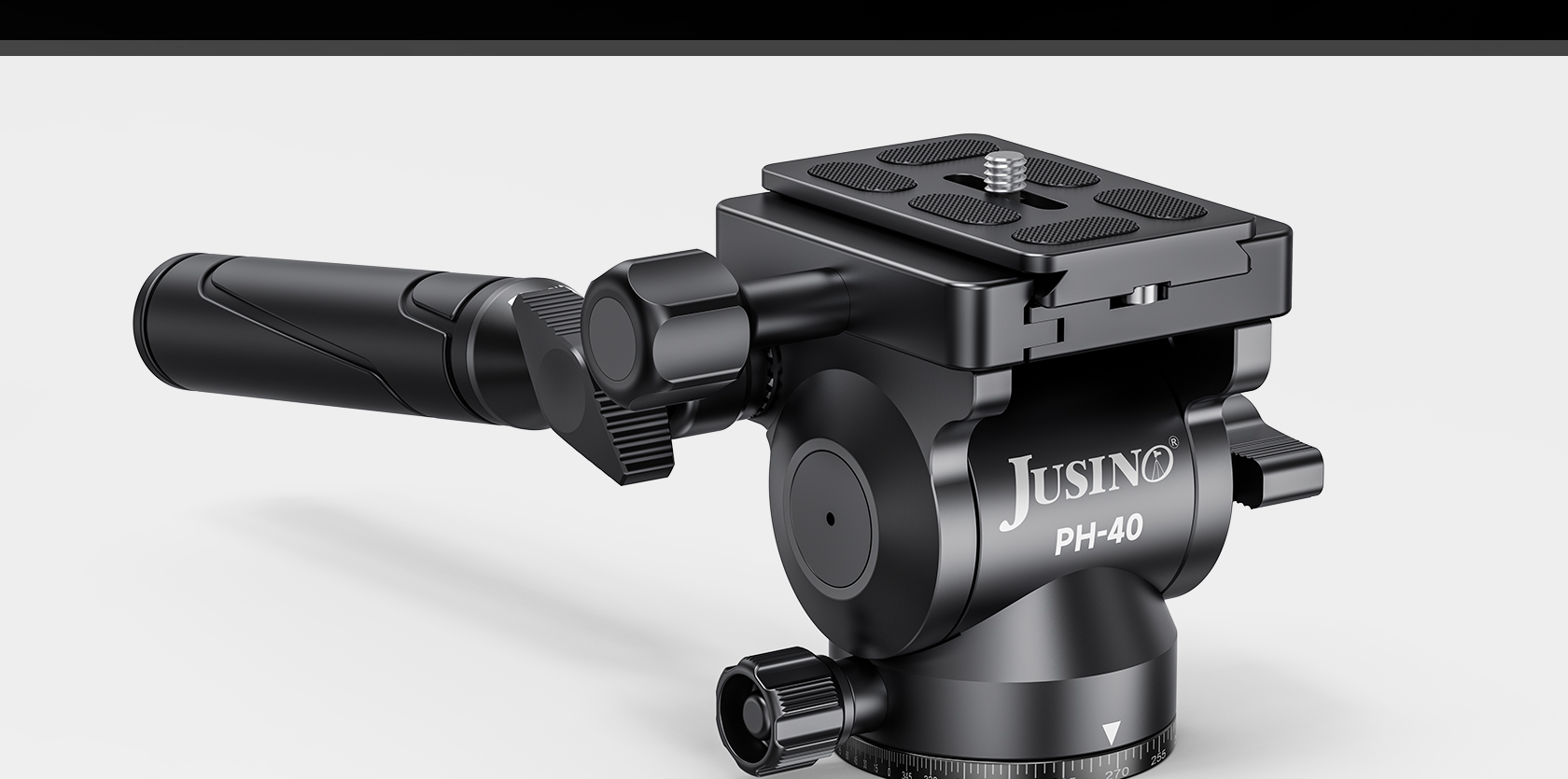 JUSINO Profi Aluminium Fluid-Videoneiger bis 3kg Tragkraft PH-40 JUSINO Profi Aluminium Fluid-Videoneiger bis 3kg Tragkraft PH-40