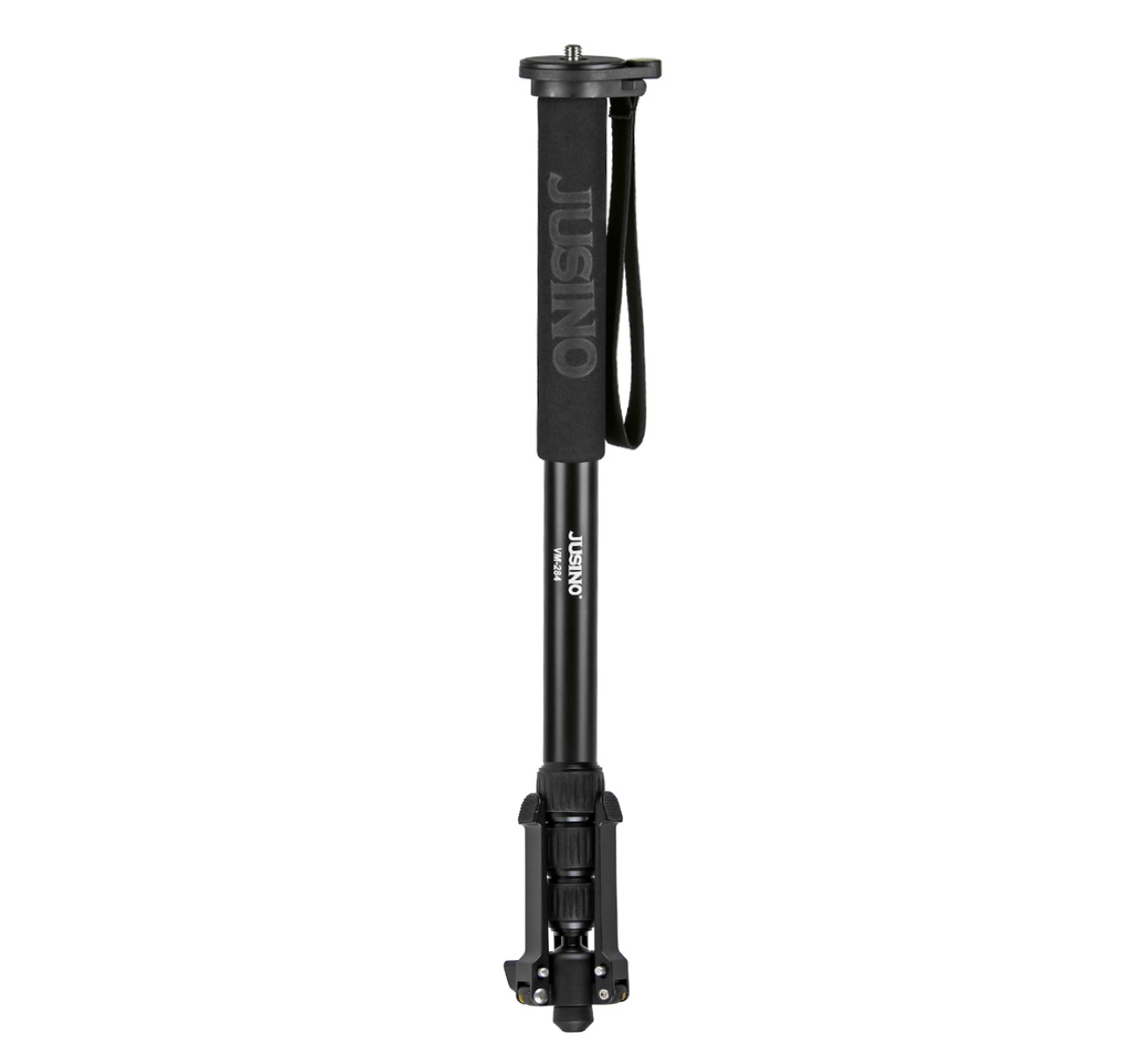 JUSINO Aluminium-Monopod mit abnehmbarem Fuß Tischstativ Schnelldrehverschlüsse bis 164cm 10kg VM-284 JUSINO Aluminium-Monopod mit abnehmbarem Fuß Tischstativ Schnelldrehverschlüsse bis 164cm 10kg VM-284