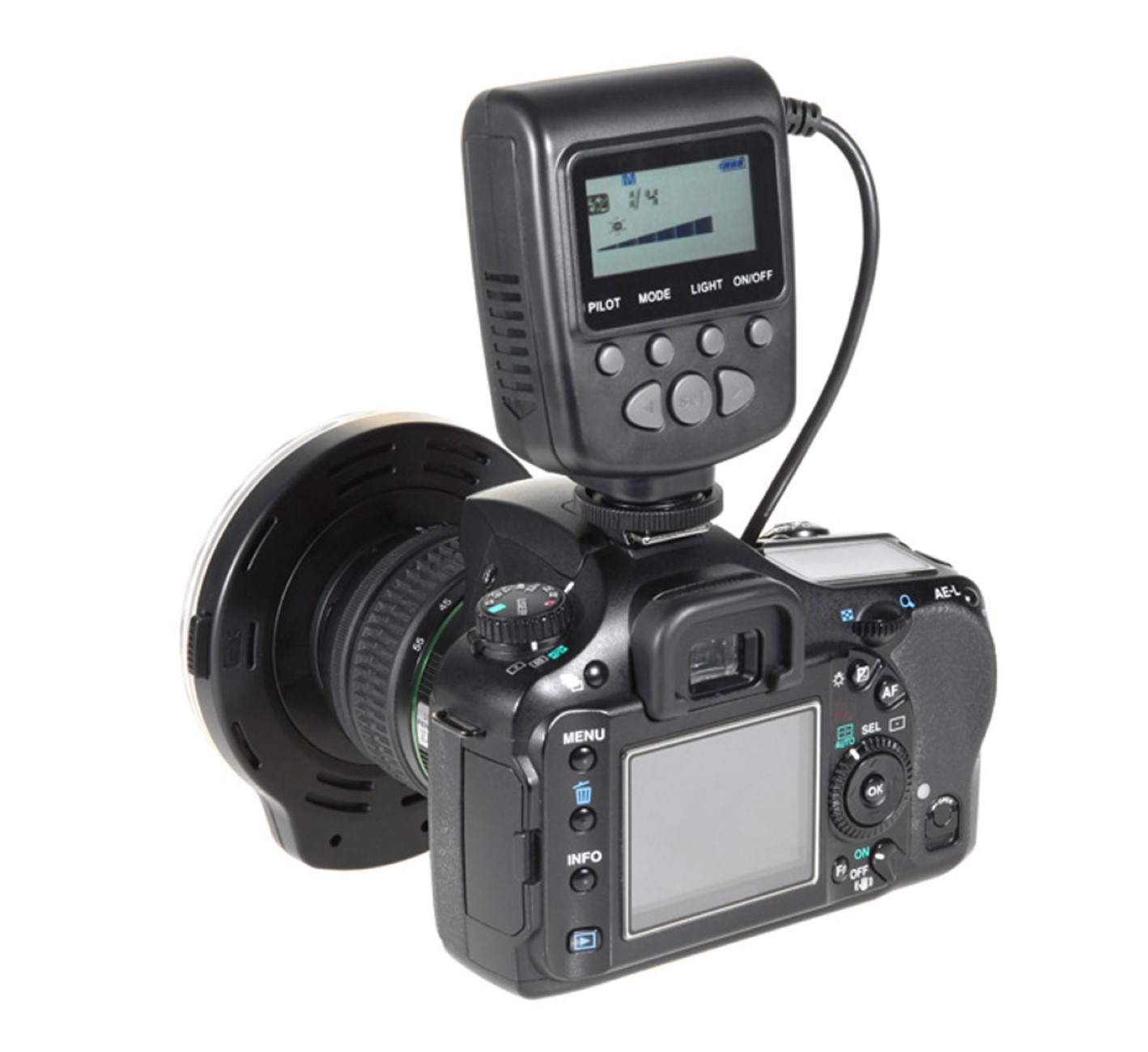 Makro Ringblitz Ringleuchte für Canon EOS DSLR SLR Kameras FC-110 Blitz & Dauerlicht auch für Videoaufnahmen