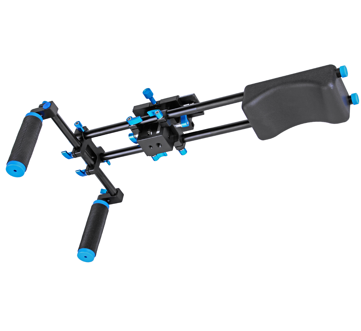 ayex D2-C Schulterstativ DSLR Rig mit verstellbarer großer Basisplatte ayex D2-C Schulterstativ DSLR Rig mit verstellbarer großer Basisplatte