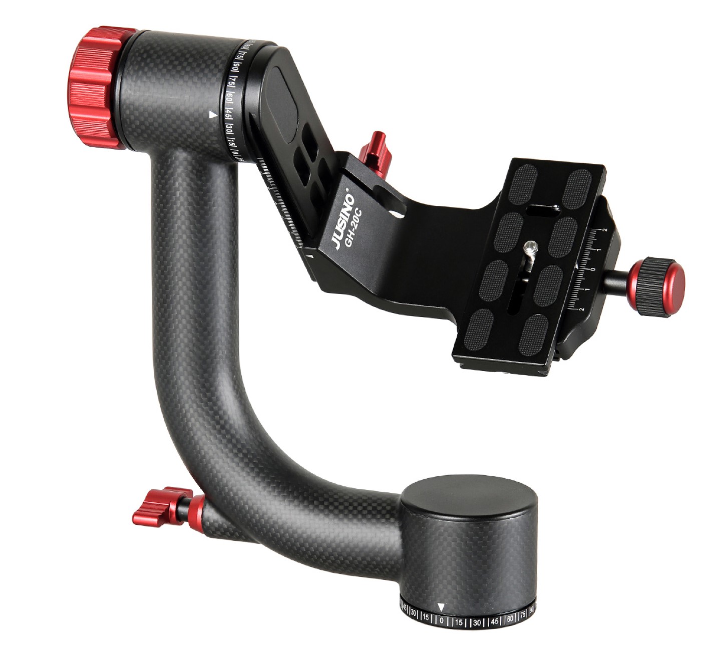 JUSINO Karbon Gimbalkopf großer Kardankopf für Teleobjektive mit gepolsterter Tasche Gimbal Head GH-20C JUSINO Karbon Gimbalkopf großer Kardankopf für Teleobjektive mit gepolsterter Tasche Gimbal Head GH-20C