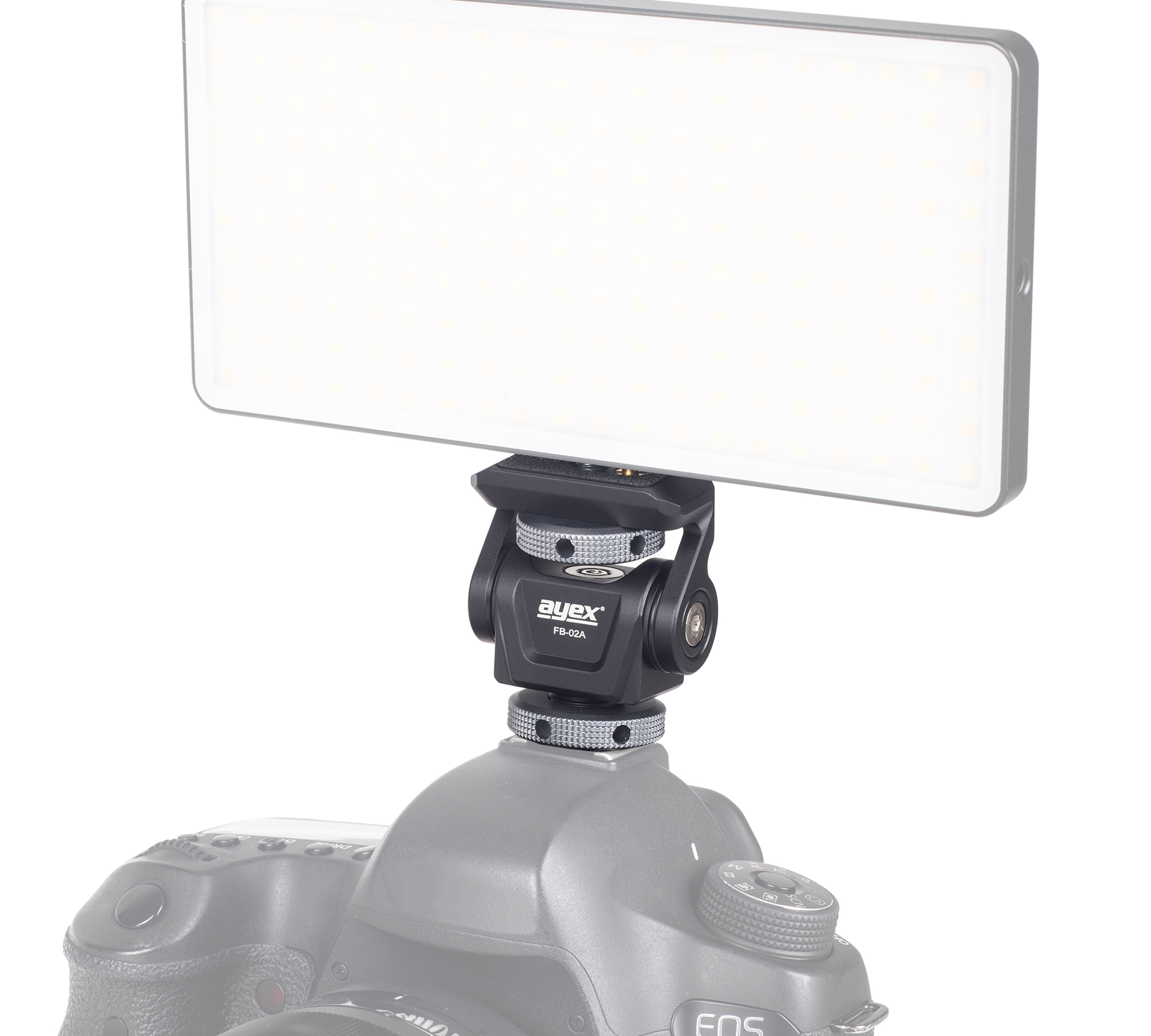 Neigbare Monitorhalterung mit Blitzschuhadapter Monitor Mount mit Cold Shoe Mount FB-02A Neigbare Monitorhalterung mit Blitzschuhadapter Monitor Mount mit Cold Shoe Mount FB-02A