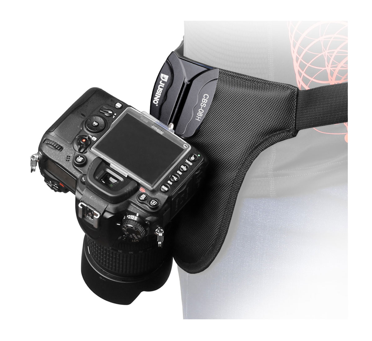 JUSINO CBS-08H Kamera-Holster Hüftgurt mit stabiler Aluminium-Halterung JUSINO CBS-08H Kamera-Holster Hüftgurt mit stabiler Aluminium-Halterung