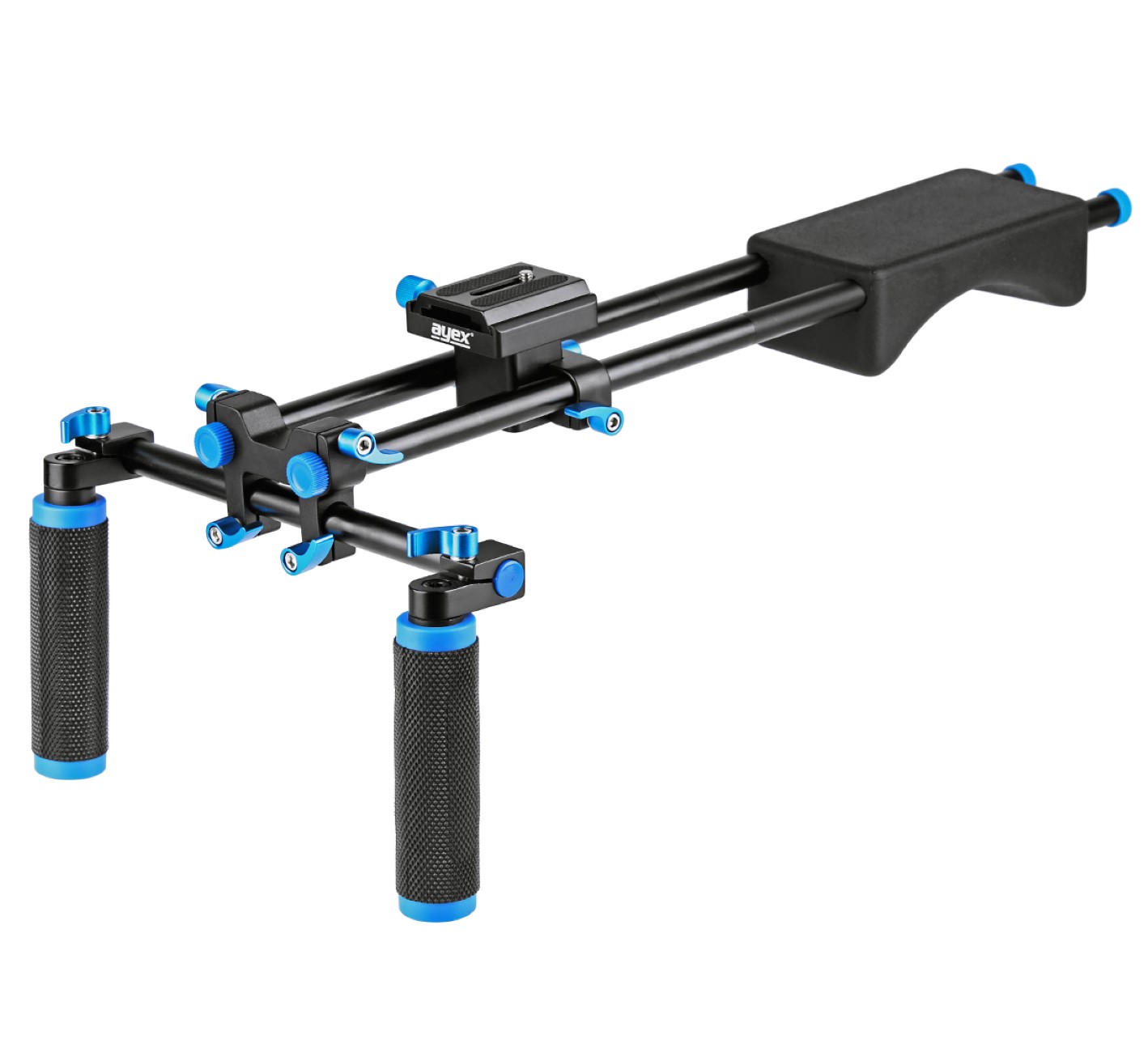 ayex D2-B Schulterstativ DSLR Rig mit verstellbarer Basisplatte ayex D2-B Schulterstativ DSLR Rig mit verstellbarer Basisplatte