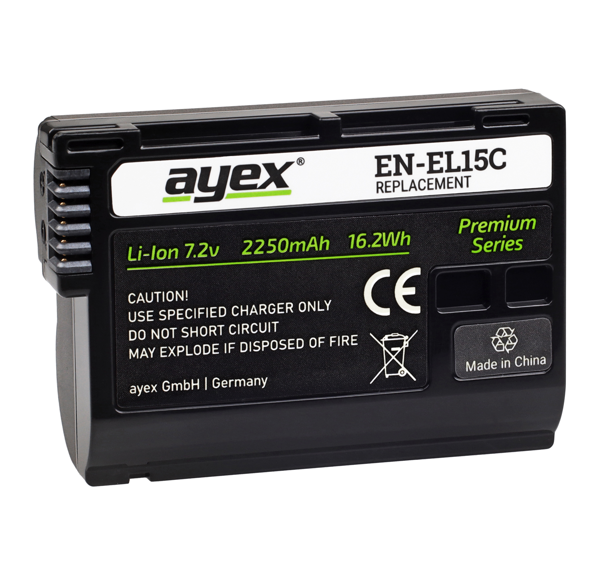 EN-EL15C Premium-Akku für zB Nikon Z7 II Z6 D7500 D7000 D850 D750 D610 D800E lange Laufzeit 2250mAh EN-EL15C Premium-Akku für zB Nikon Z7 II Z6 D7500 D7000 D850 D750 D610 D800E lange Laufzeit 2250mAh