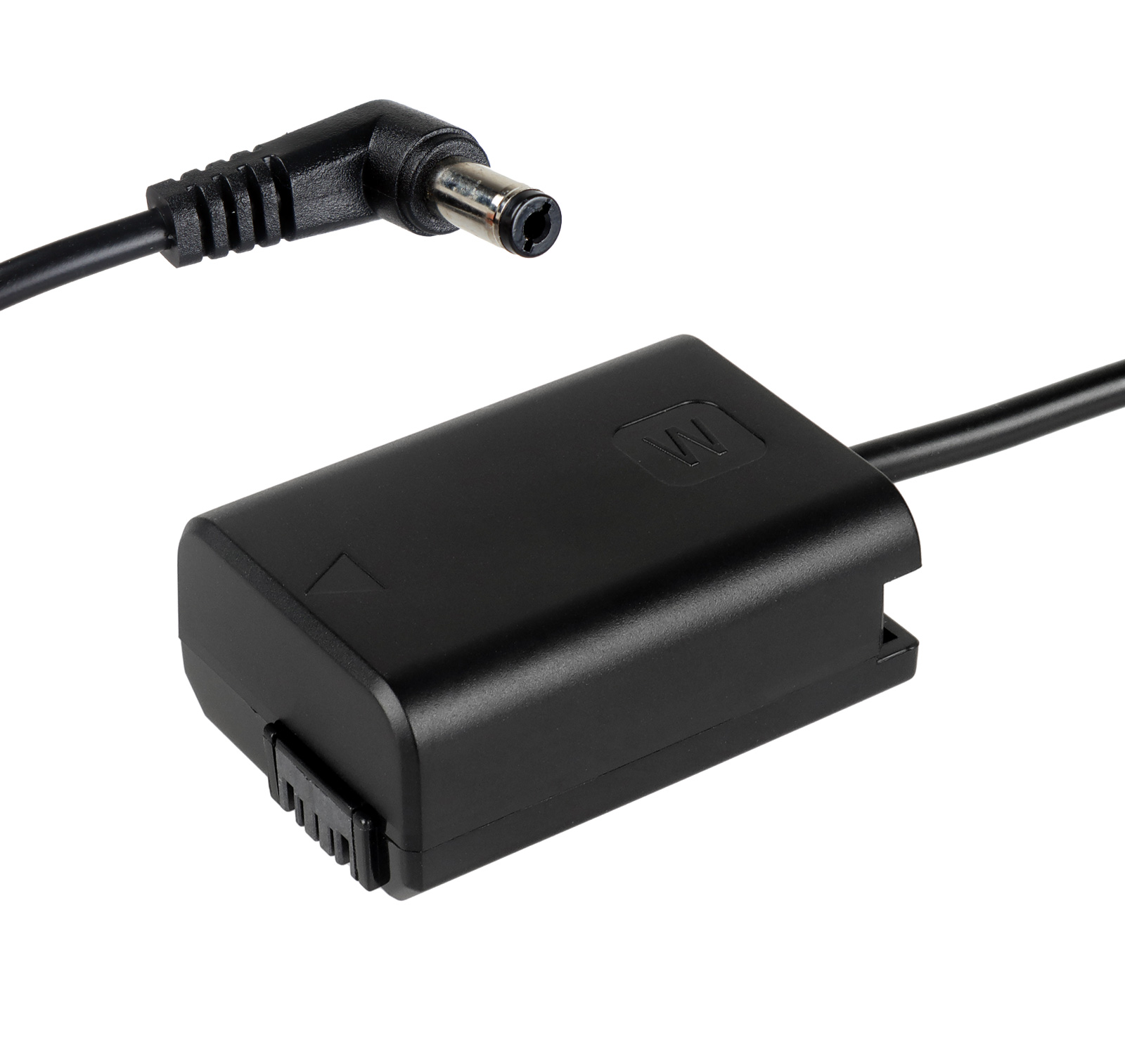 DC-Coupler für Sony Kameras mit NP-FW50 Akku-Dummy für permanente Stromversorgung über z.B. V-Mount Akku DC-Coupler für Sony Kameras mit NP-FW50 Akku-Dummy für permanente Stromversorgung über z.B. V-Mount Akku
